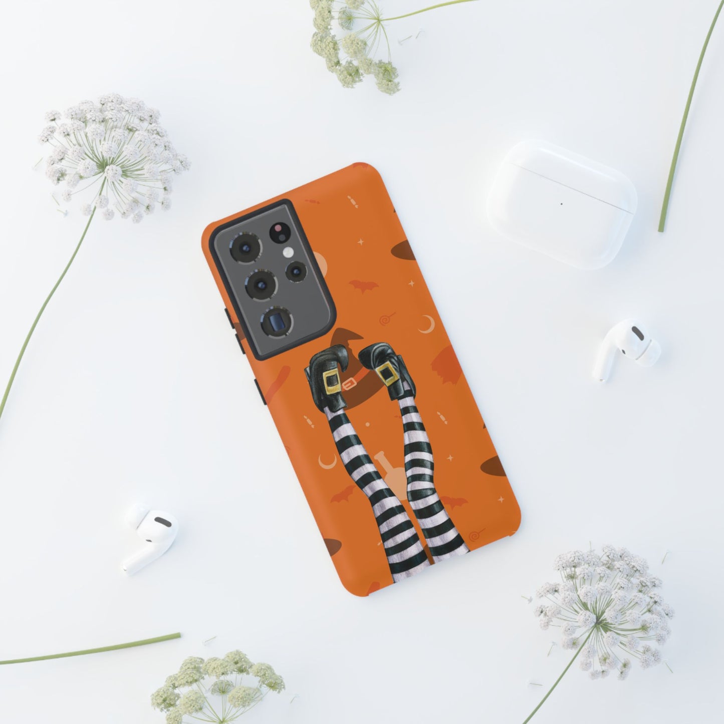 Halloween Phone Case, Spooky Design, Witch Legs for Samsung