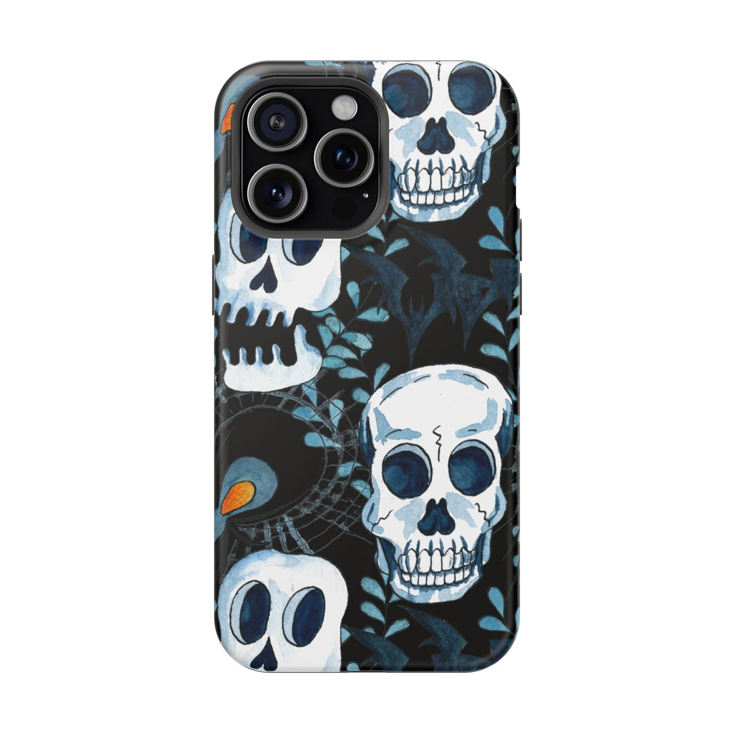 Phone Case - Skull Magnetic Impact-Resistant Case - Halloween - FREE Shipping for Iphone