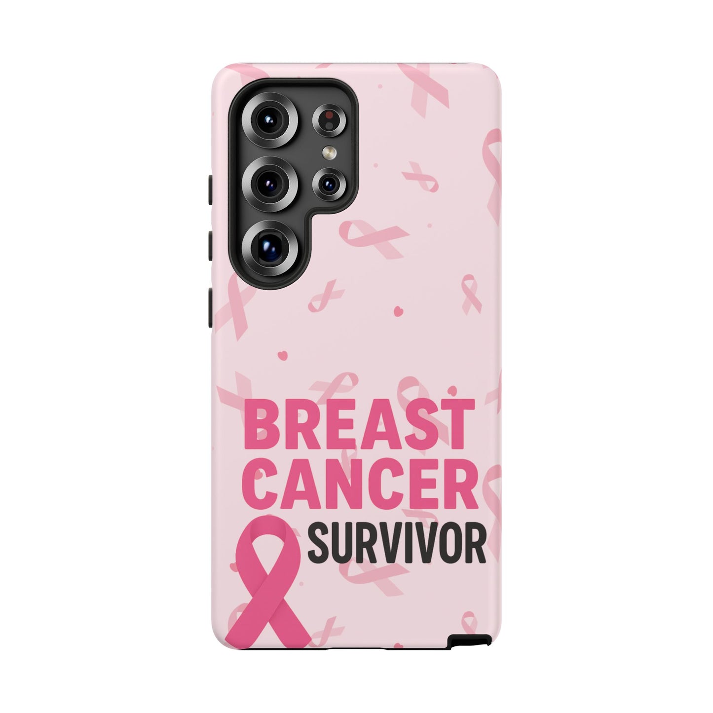 Breast Cancer Survivor Phone Case, Cancer Awareness, Pink Ribbon Design, Tough Cases for Samsung