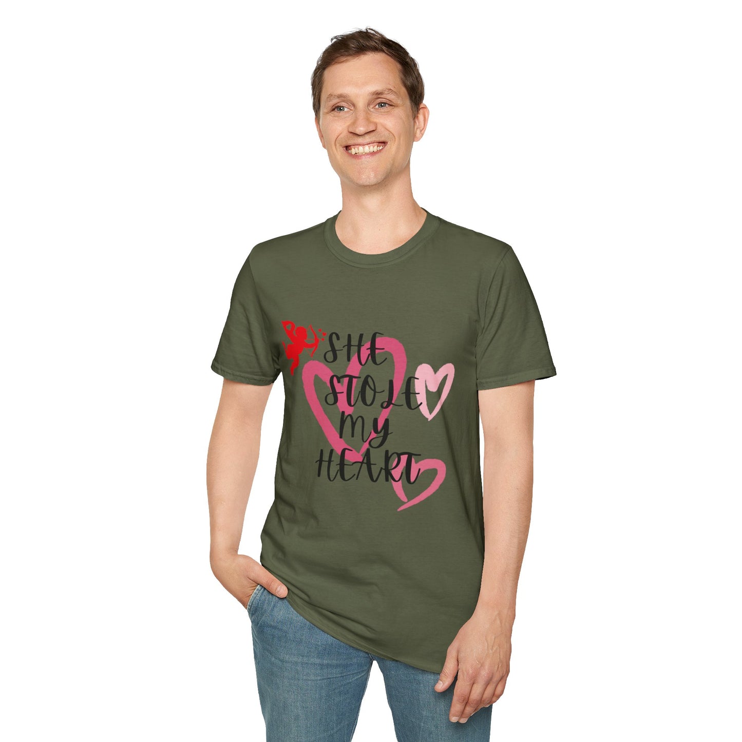 SHe Stole My Heart Unisex T-Shirt - Cute Valentine’s Day Couple Shift