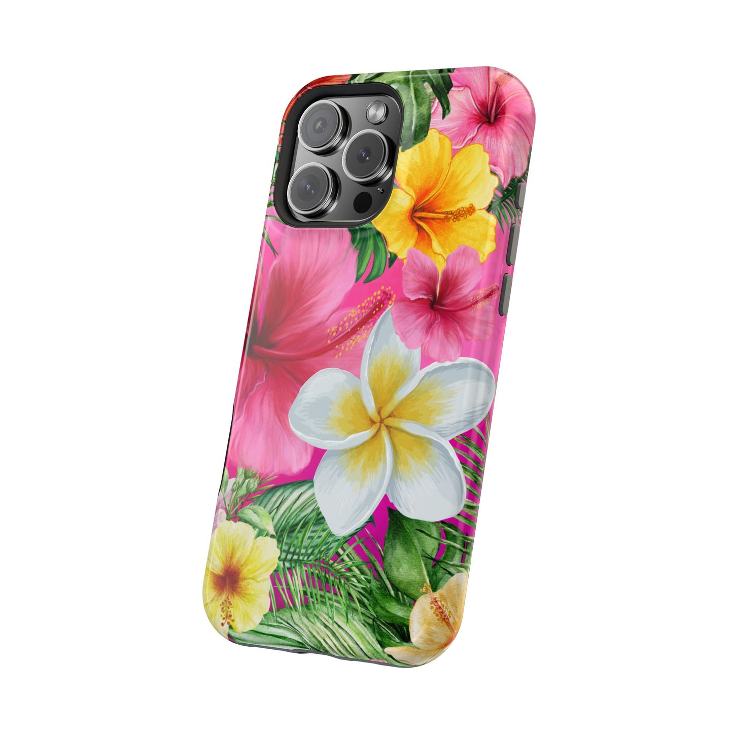Tropical Floral MAGNETIC Phone Case - Tough, Durable, Chic Protection, Summer Vibes, Gift for Her