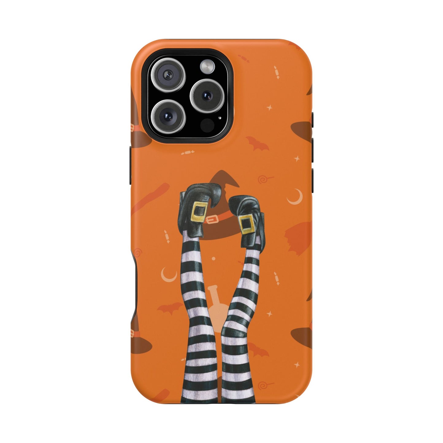 Halloween Magnetic Phone Case, Spooky Design, Witch Legs for Iphone