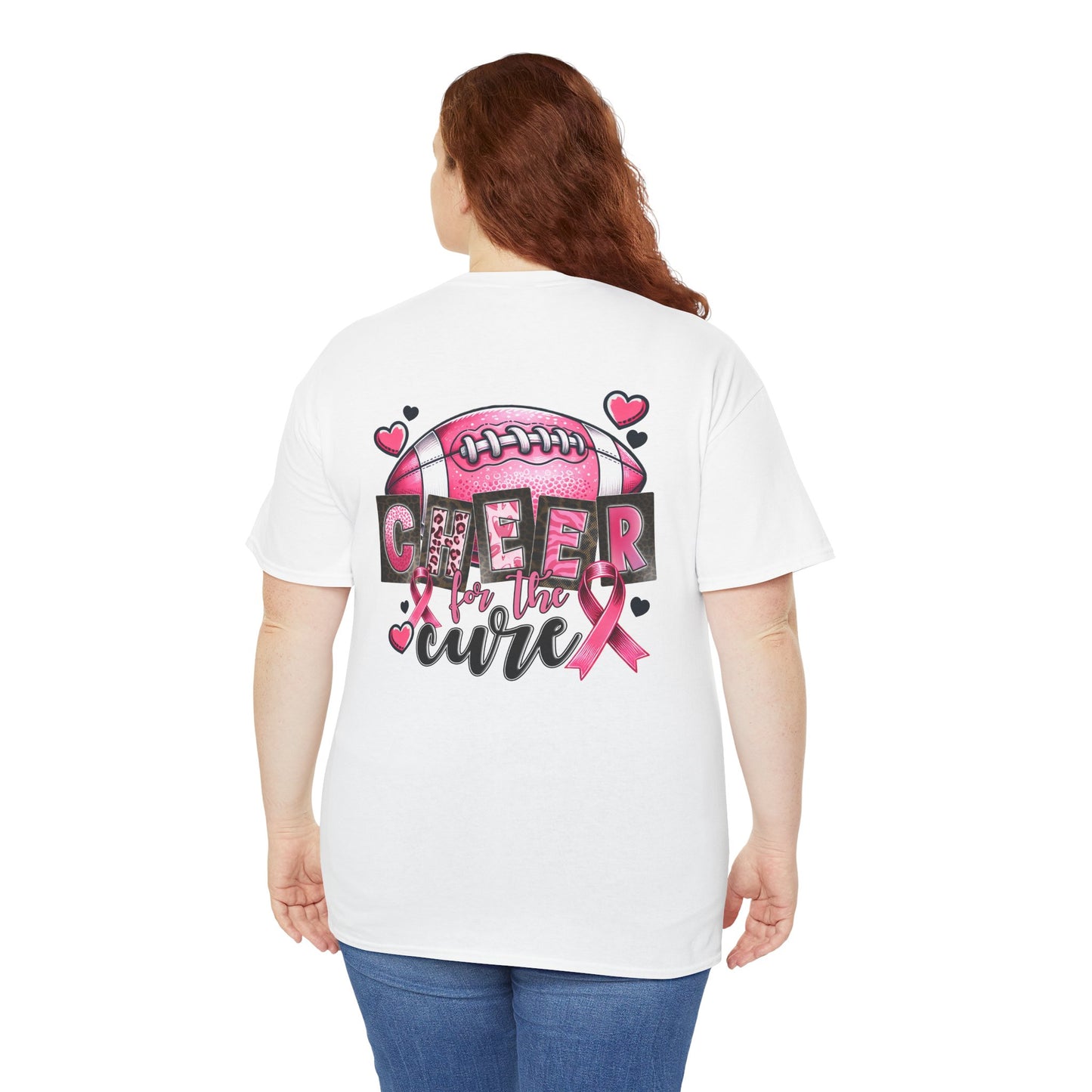 Breast Cancer Awareness Tee - "Cheer for the cure" Unisex Cotton Shirt