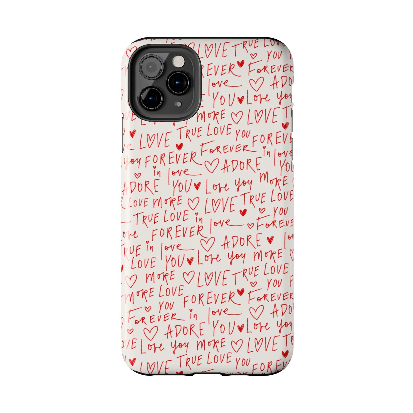 Love Hearts Tough Case for iPhone, Cute Heart Design, Adore You Case, True Love Protection