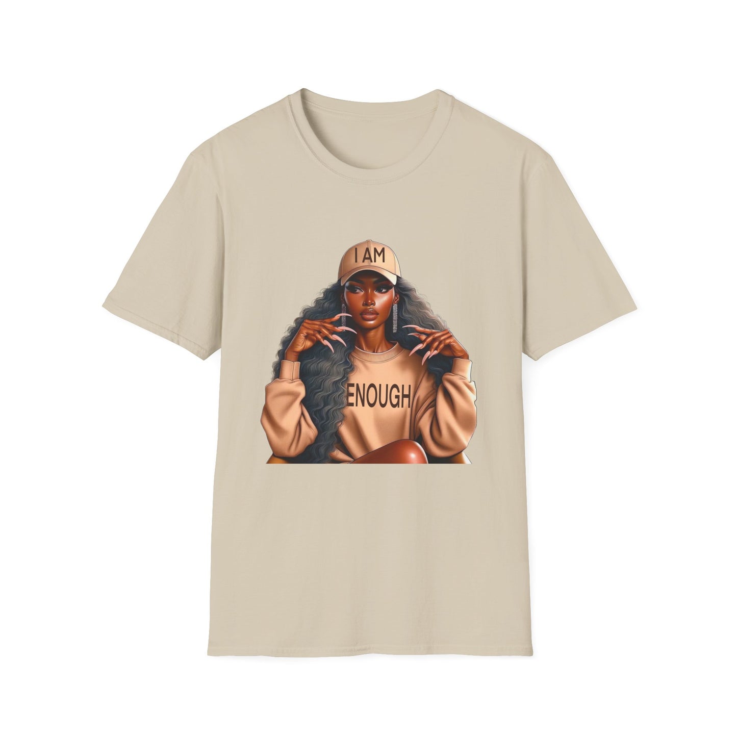 Empowering Unisex Softstyle T-Shirt - 'I AM ENOUGH' Statement Tee