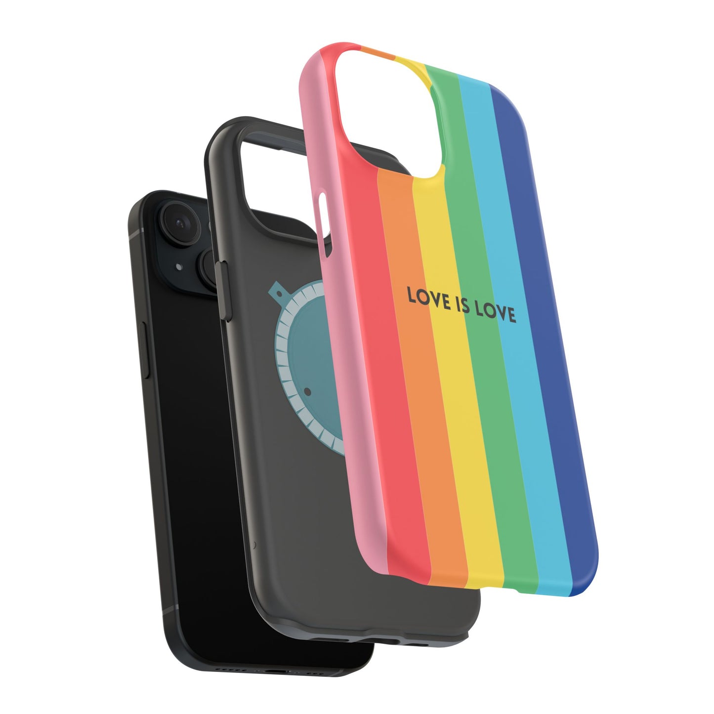 lOVE IS LOVE- Rainbow, LGBTQ+ Pride MAGNETIC Phone Case