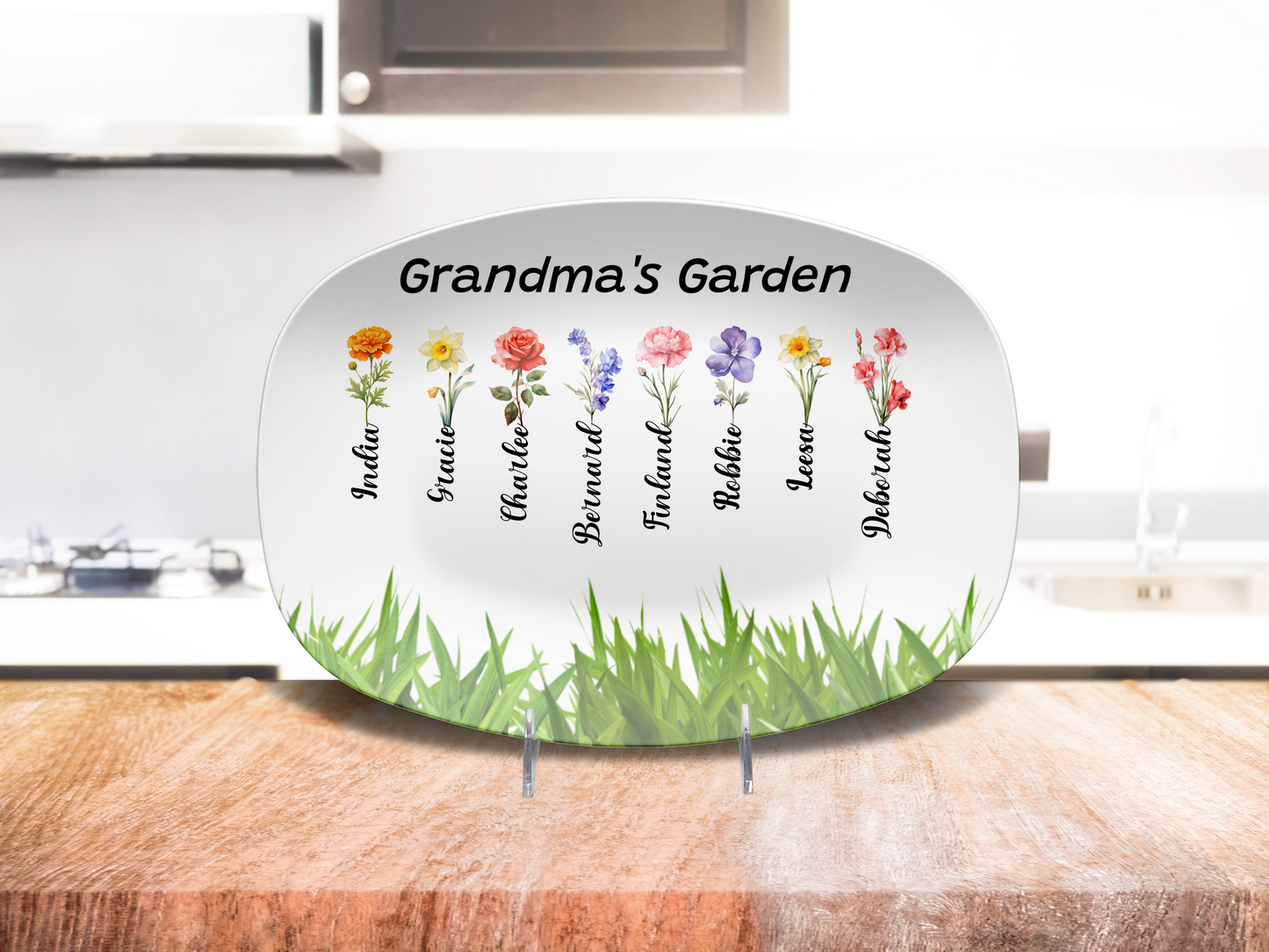 Make Her Smile with a Thoughtful Gift - The Grandma's Garden Personalized Platter