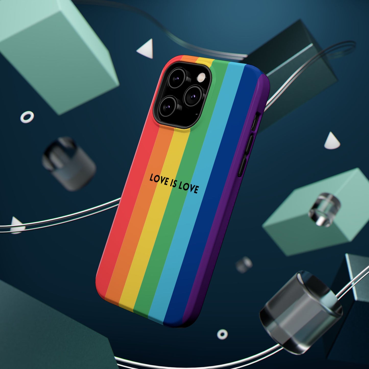lOVE IS LOVE- Rainbow, LGBTQ+ Pride MAGNETIC Phone Case
