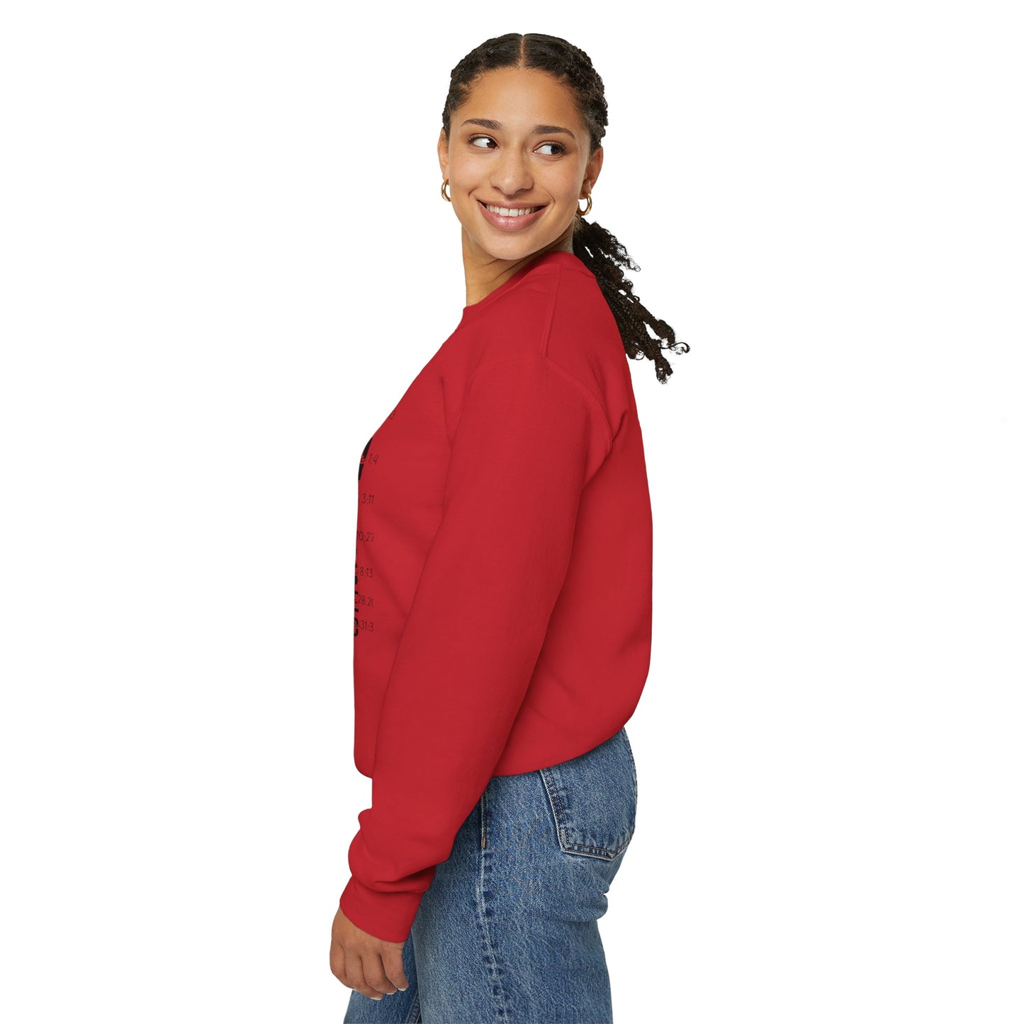 Inspirational Mom Crewneck Sweatshirt - Strong, Chosen, Capable Design