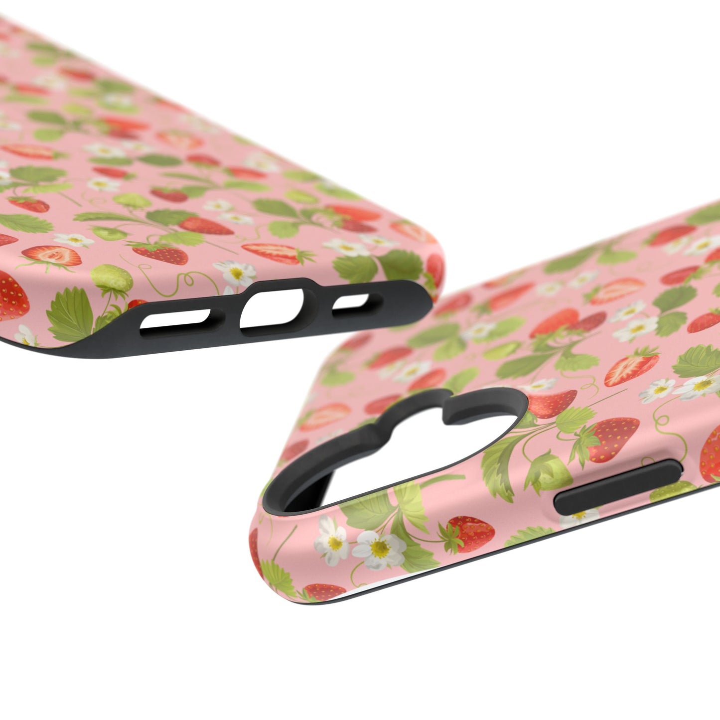 Strawberry Pattern Magnetic Phone Case, Fruit Lover’s Accessory, Cute Gift, Summer Vibe, Phone Protection