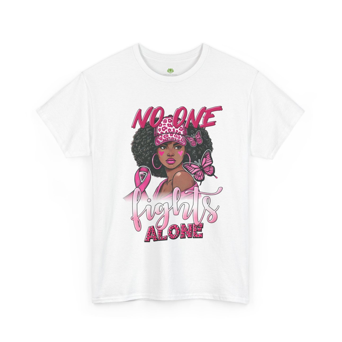 Empowerment Unisex Heavy Cotton Tee - "No One Fights Alone"