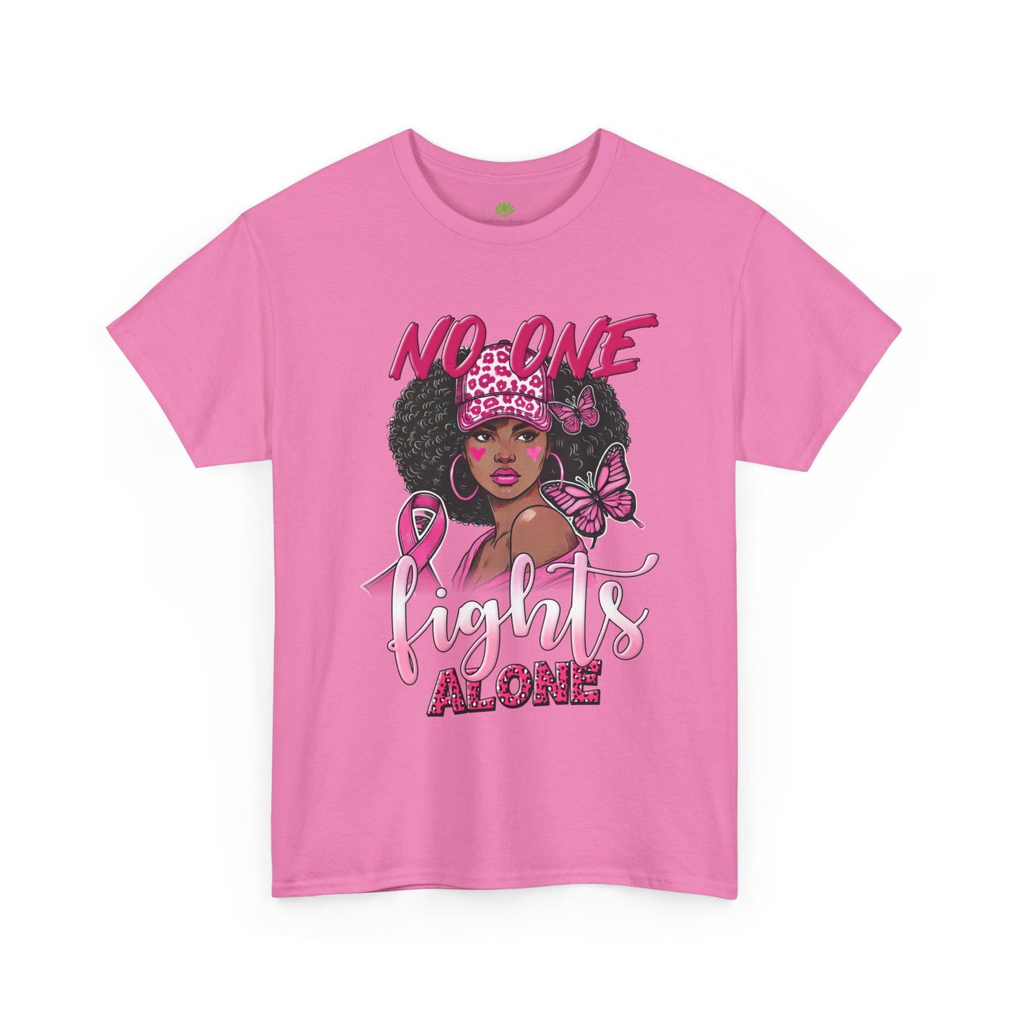 Empowerment Unisex Heavy Cotton Tee - "No One Fights Alone"