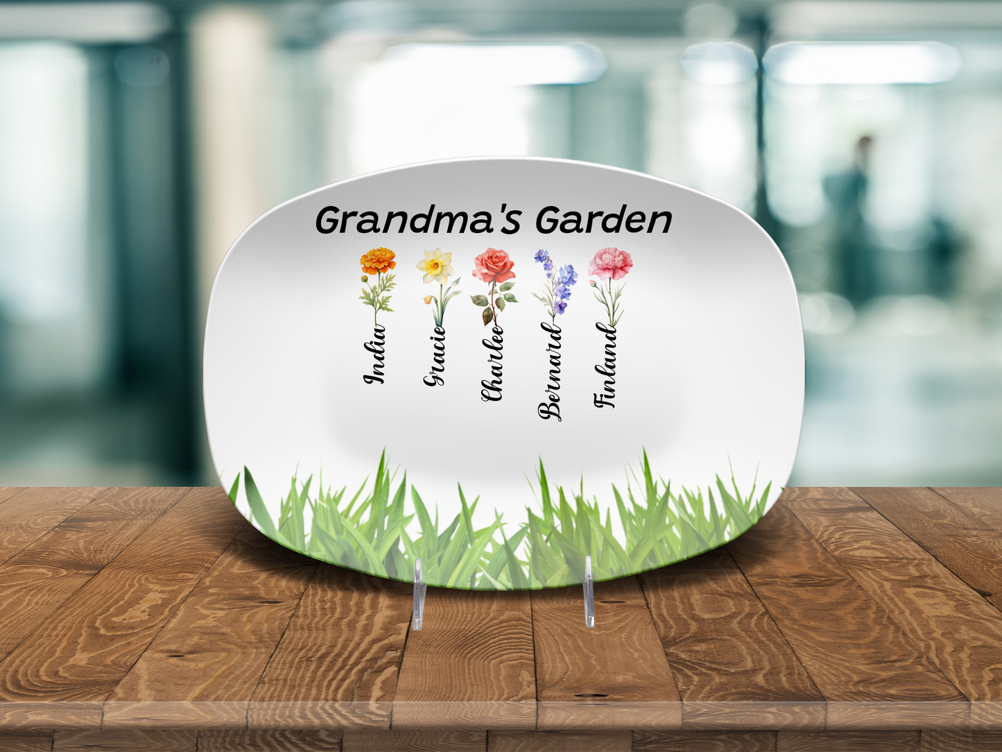 Make Her Smile with a Thoughtful Gift - The Grandma's Garden Personalized Platter