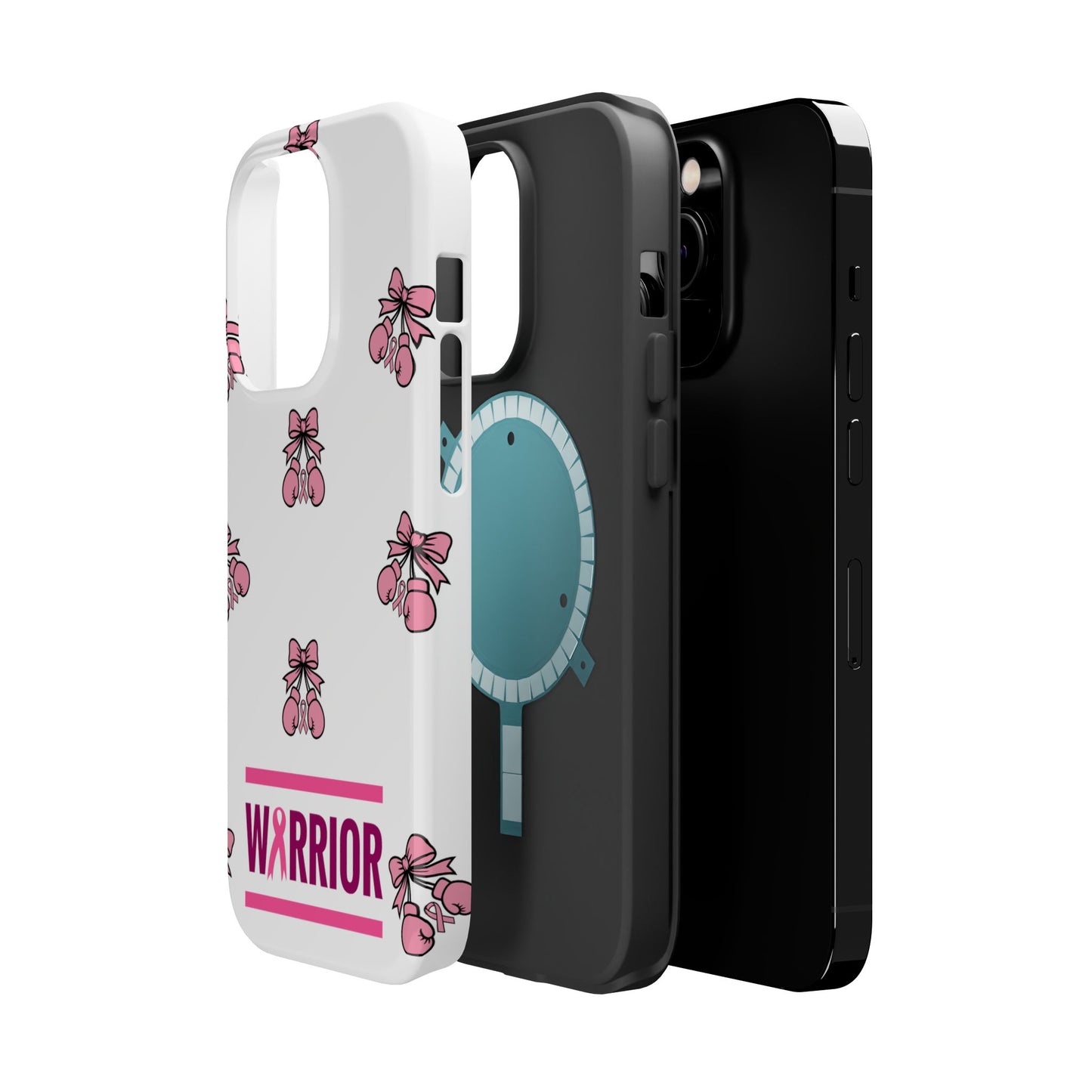 Warrior Bow Pink Magnetic Phone Case, Support Breast Cancer Awareness, Gift for Cancer Fighters for Iphone