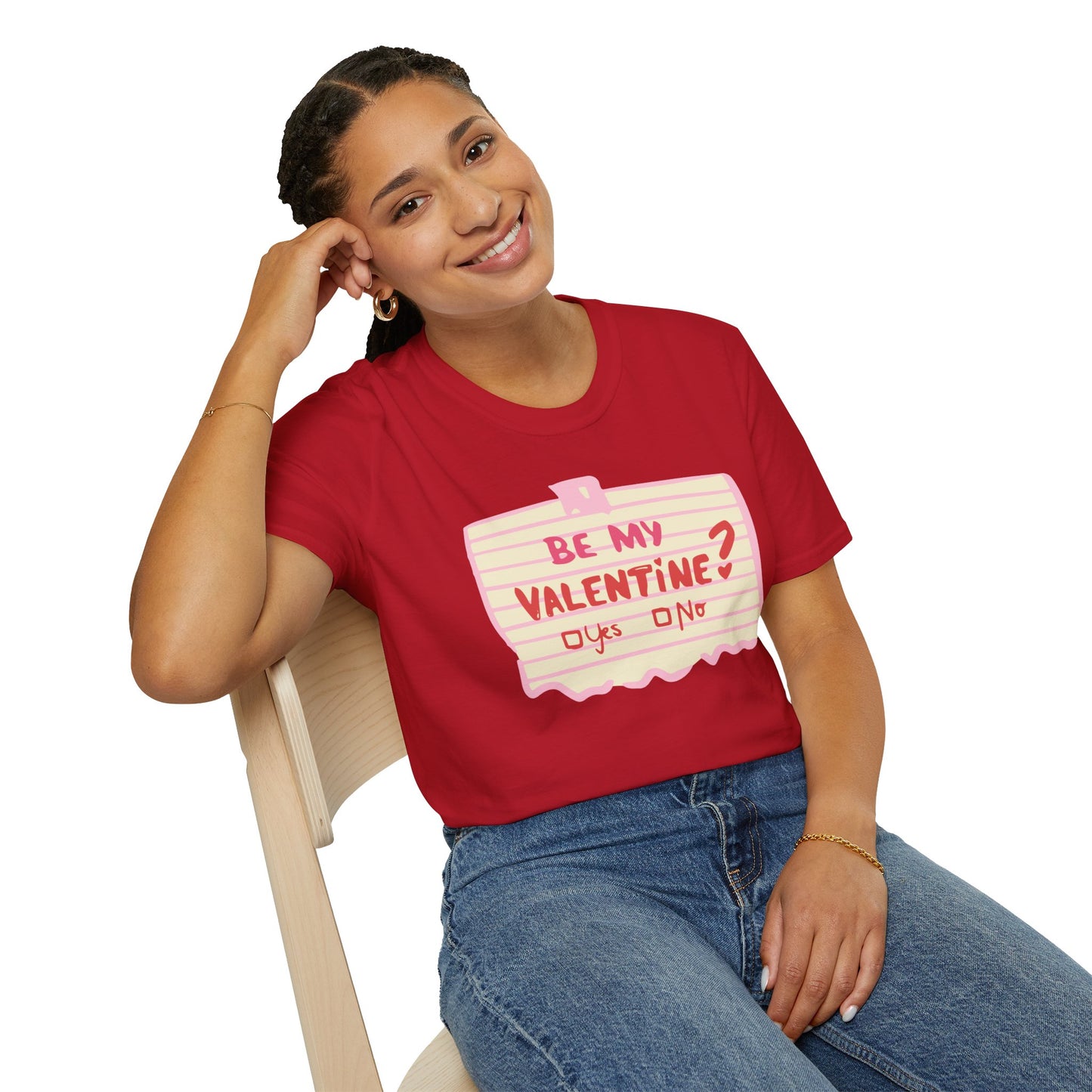 Couples Heart Graphic Unisex Softstyle T-Shirt - 'Yes or No' Design