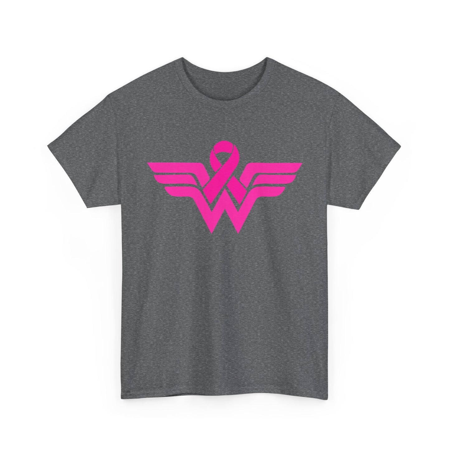 Empowerment Unisex Heavy Cotton Tee - Pink Wings & Ribbon Design