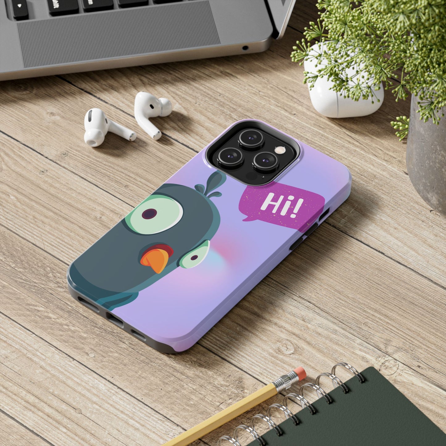 Colorful Cartoon Bird Tough Phone Case - Say Hi!