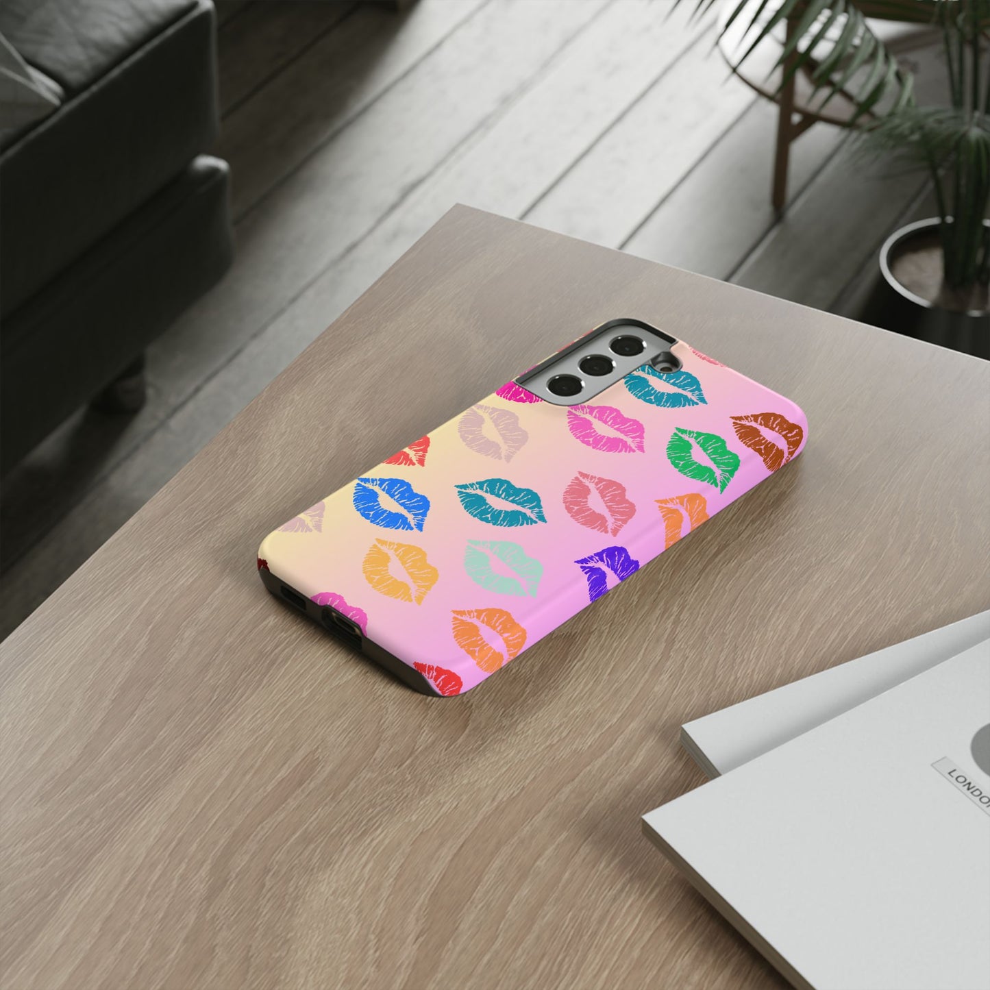 Kiss Print Tough Phone Cases Cute, Durable for Samsung