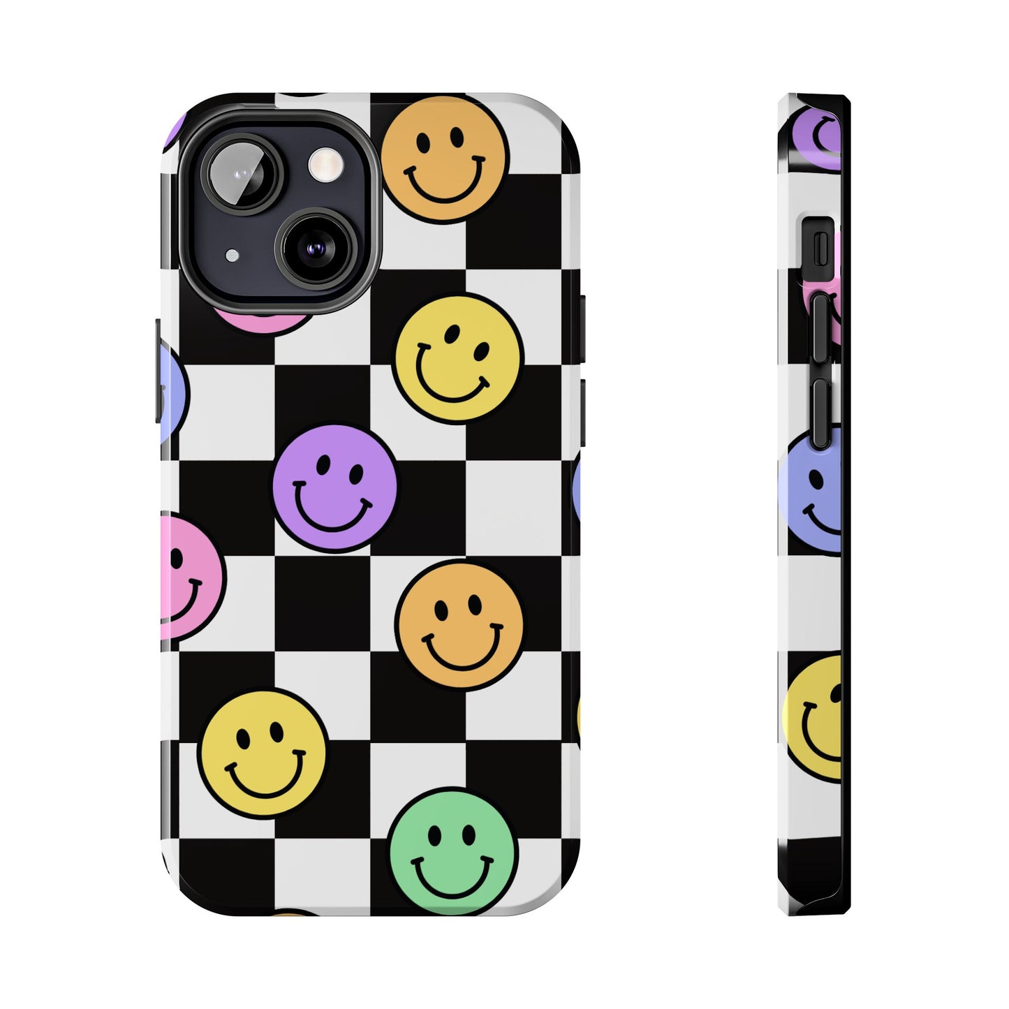 Colorful Smiley Face Phone Case, Durable Phone Cover, Fun Tech Accessories, Great for Gifts, Birthday, Holiday