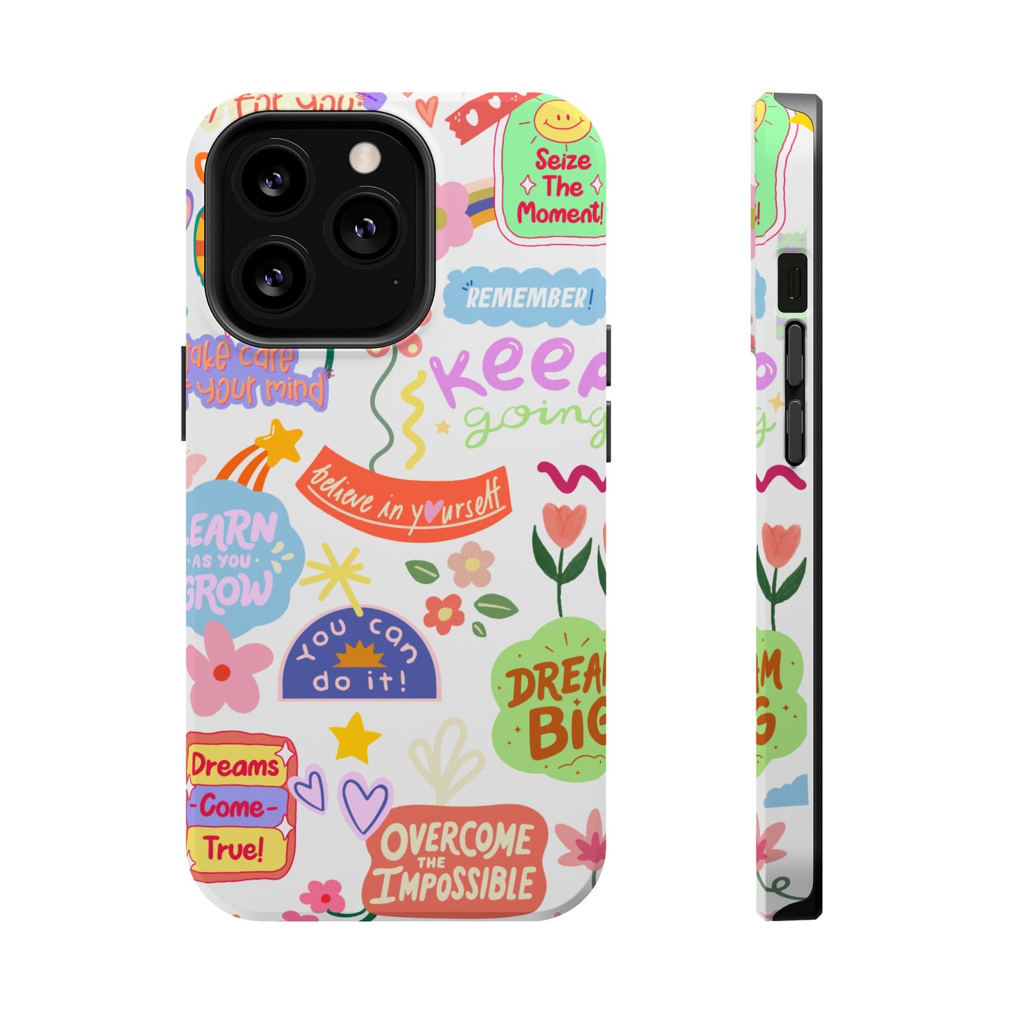 Inspirational, Motivational Phone Case, Cute Floral, Confidence Case, Gift for Her, Positive Vibes