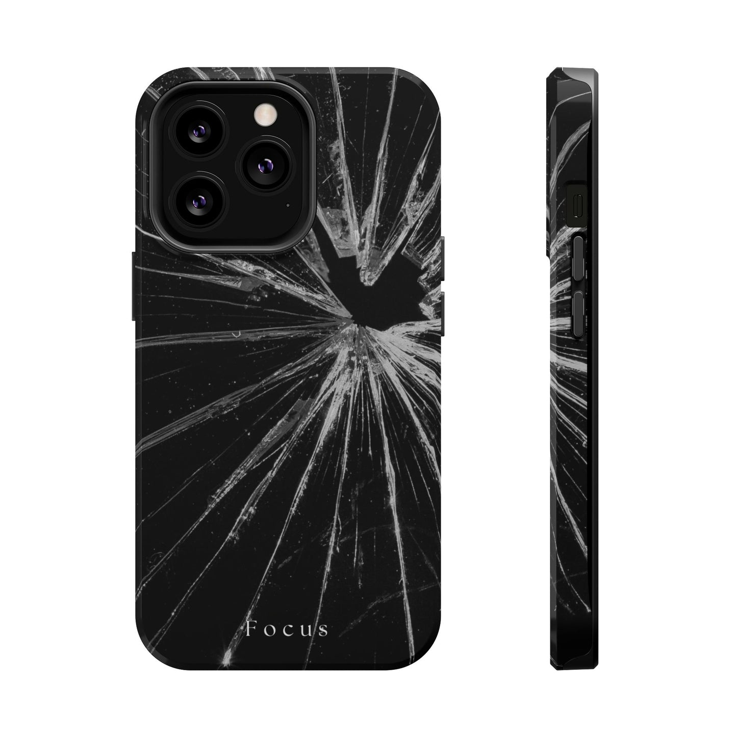 Durable Magnetic FOCUS Broken Glass Stylish Tough Case