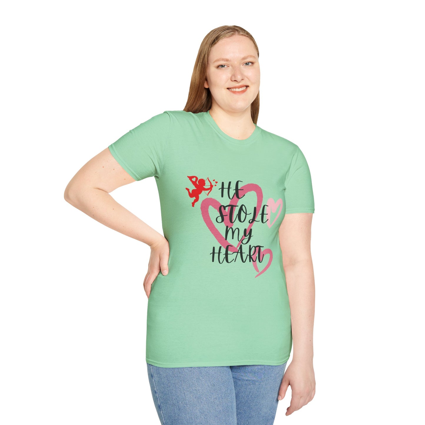 He Stole My Heart Unisex T-Shirt - Cute Valentine’s Day Couple Shift