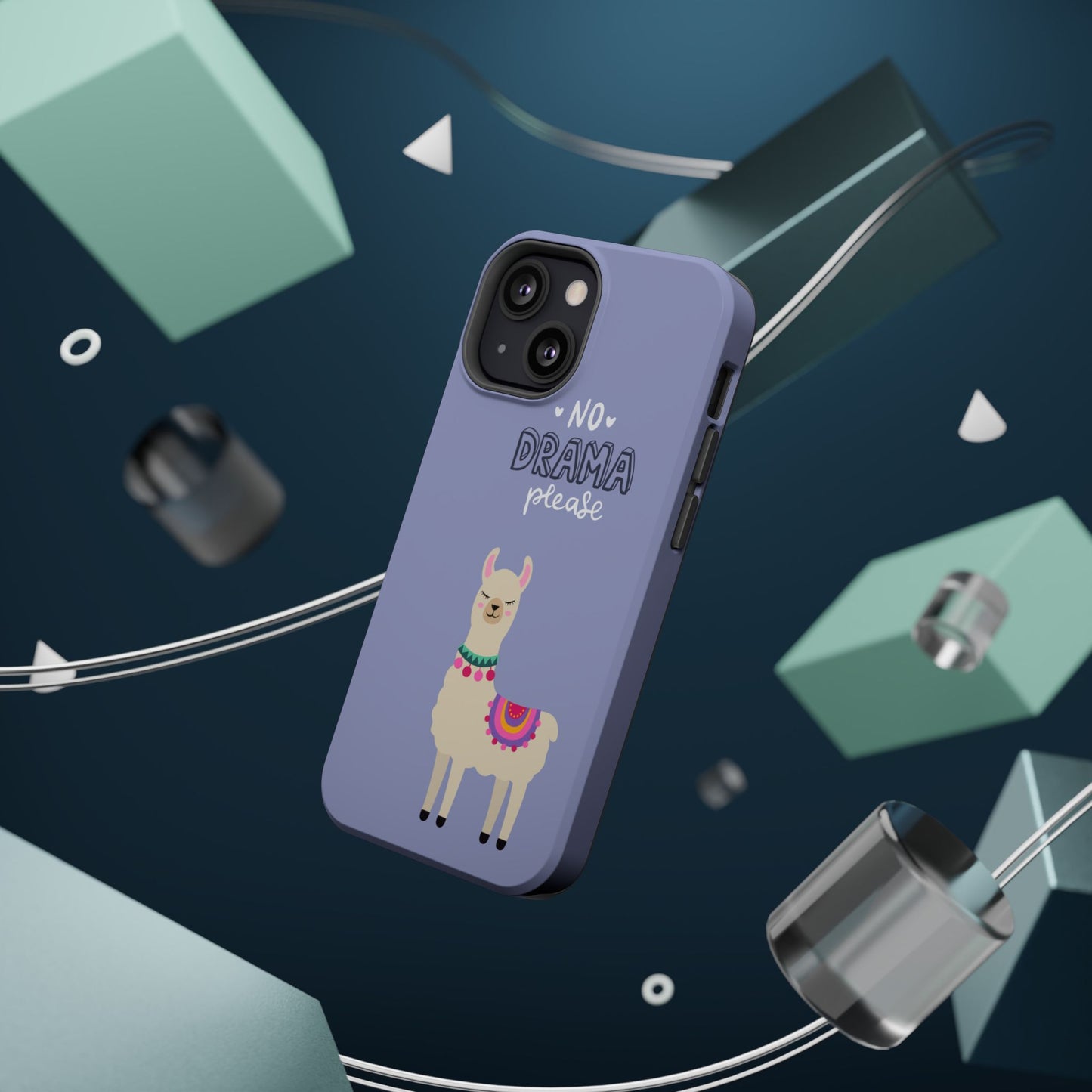 Cute Llama - No Drama MAGNETIC Tough Phone Case