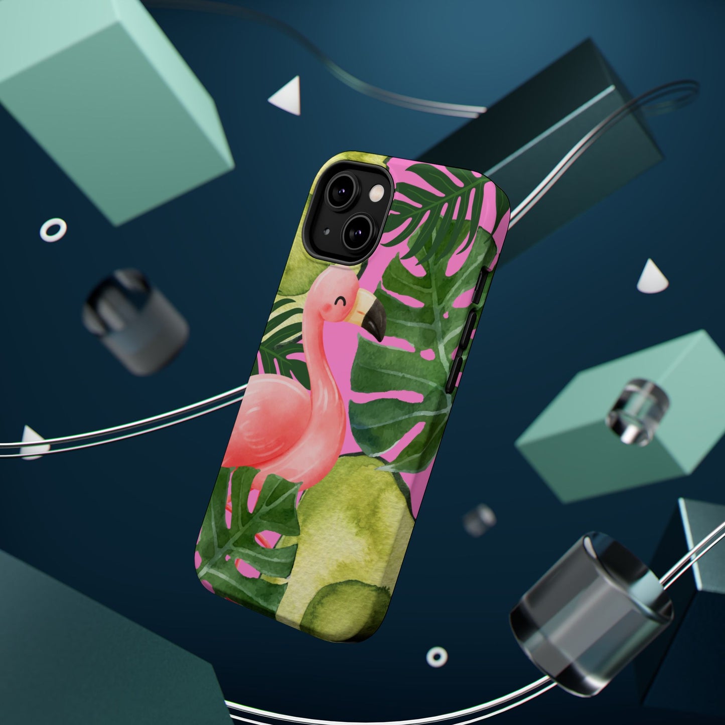 Tropical Flamingo, Cute, Summer Vibes MAGNETIC Tough Phone Case