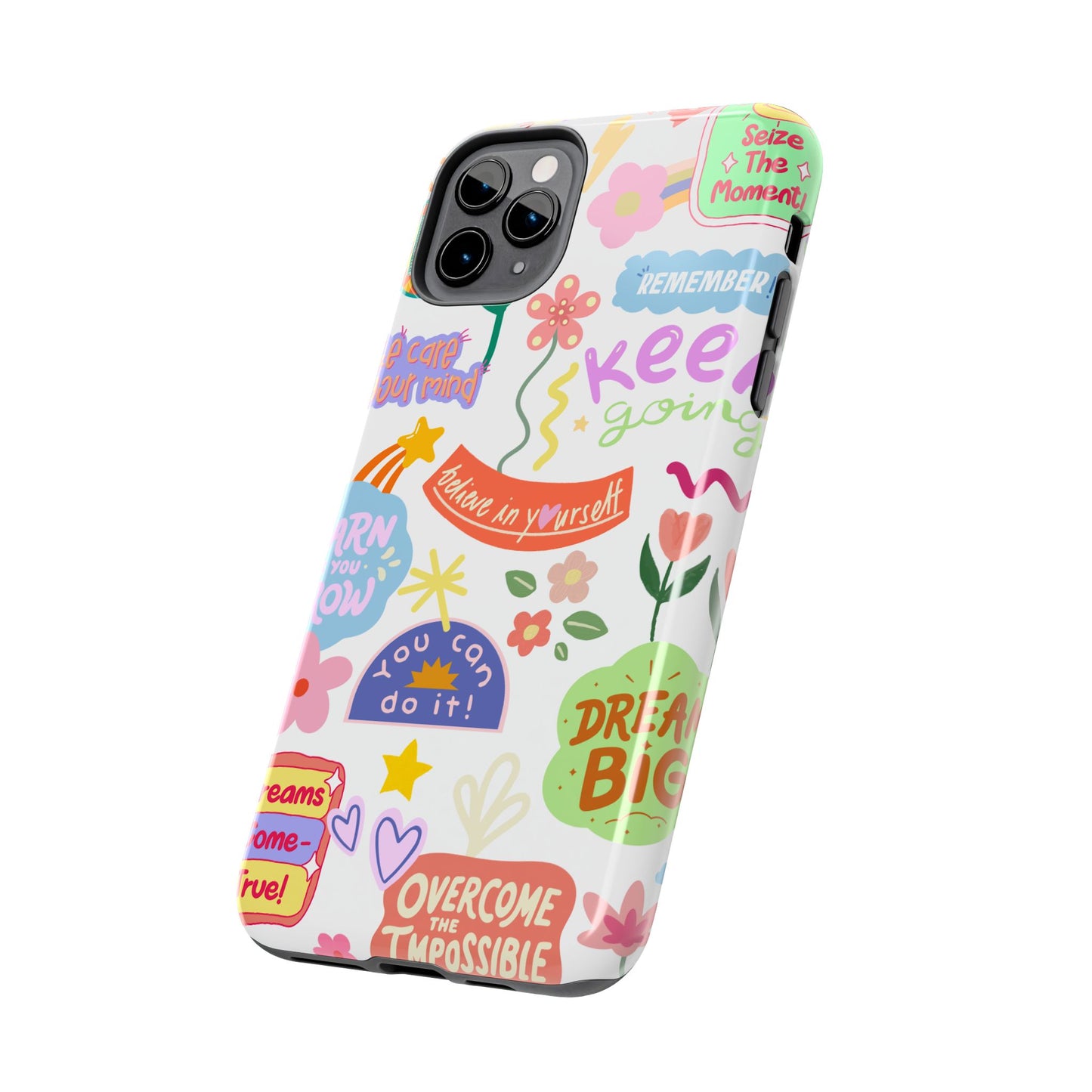 Inspirational, Motivational Phone Case, Cute Floral, Confidence Case, Gift for Her, Positive Vibes