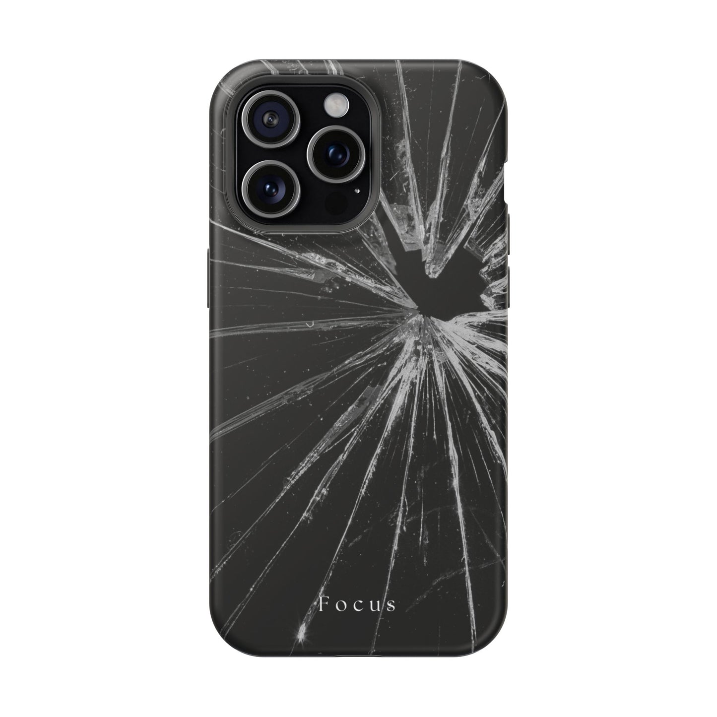 Durable Magnetic FOCUS Broken Glass Stylish Tough Case