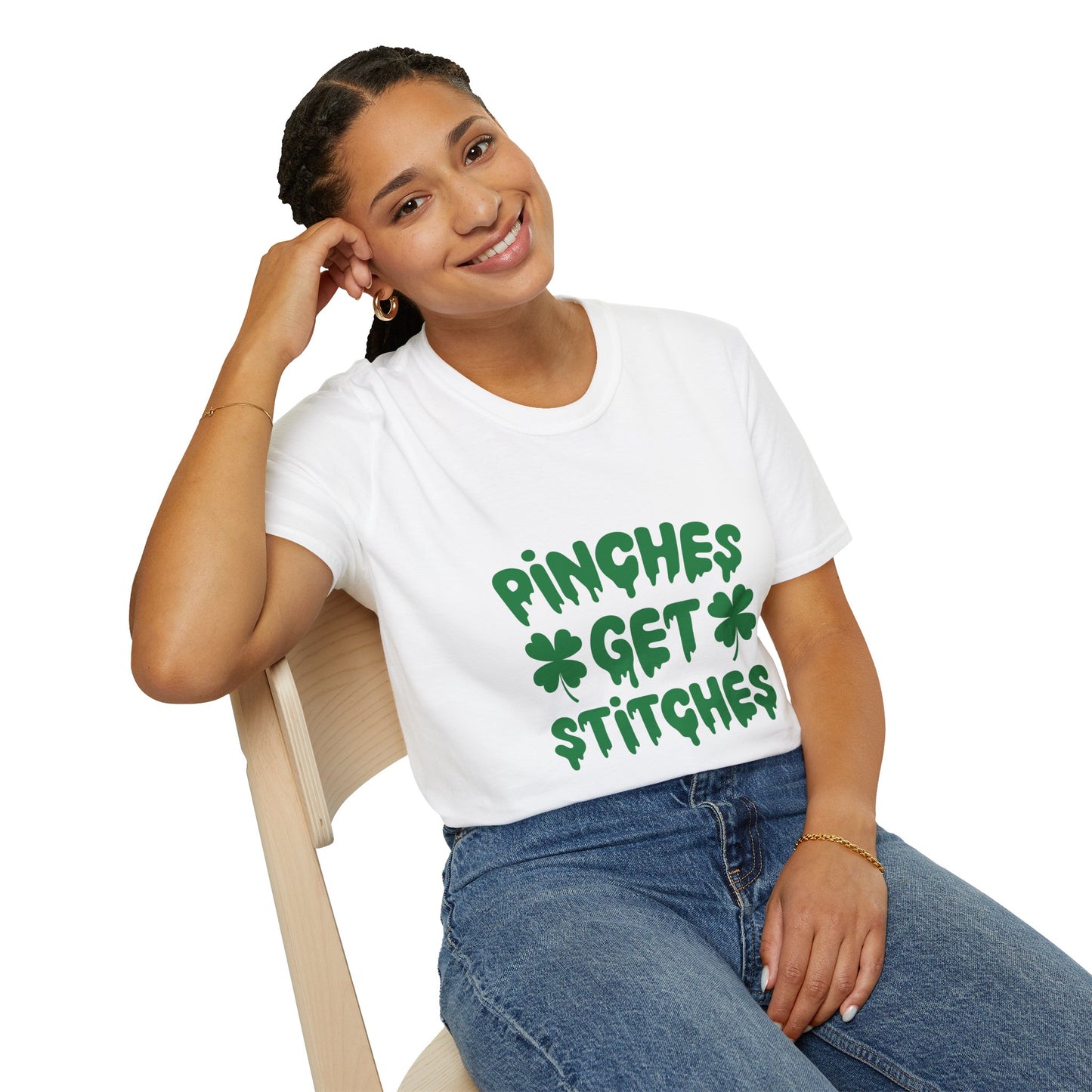 St Patrick's Day Unisex T-Shirt - 'Pinches Get Stitches' Tee