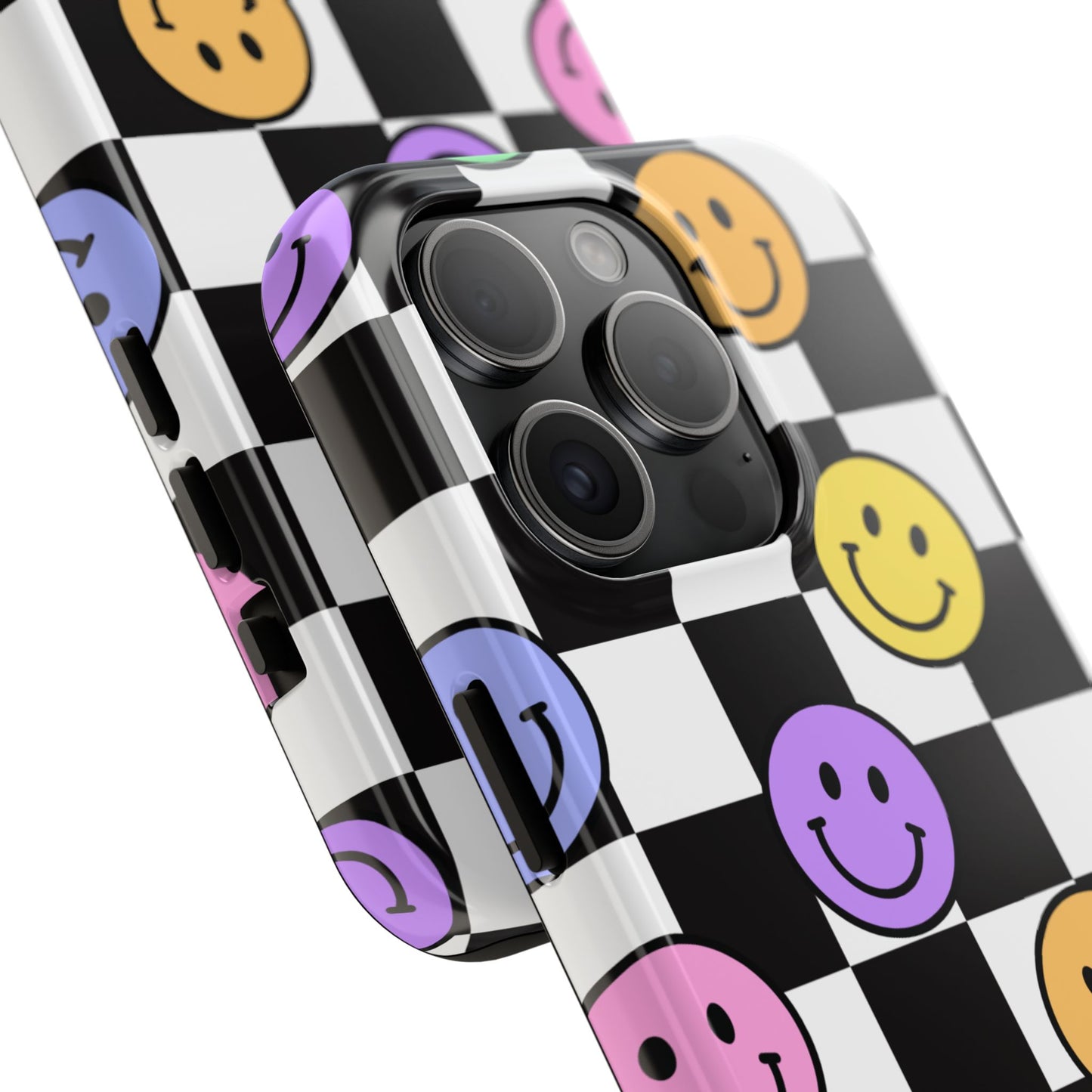 Colorful Smiley Face Phone Case, Durable Phone Cover, Fun Tech Accessories, Great for Gifts, Birthday, Holiday