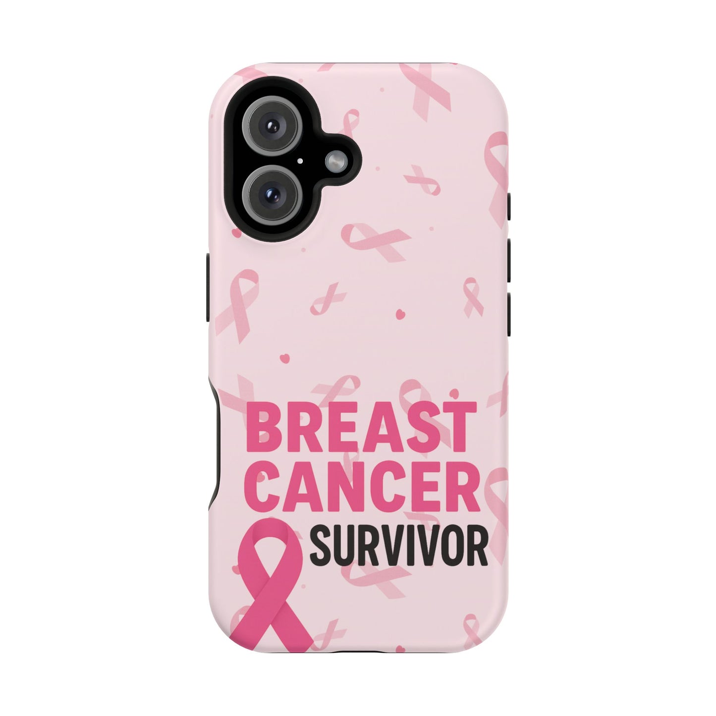 Breast Cancer Survivor Magnetic Phone Case, Impact-Resistant, Pink Ribbon for Iphone