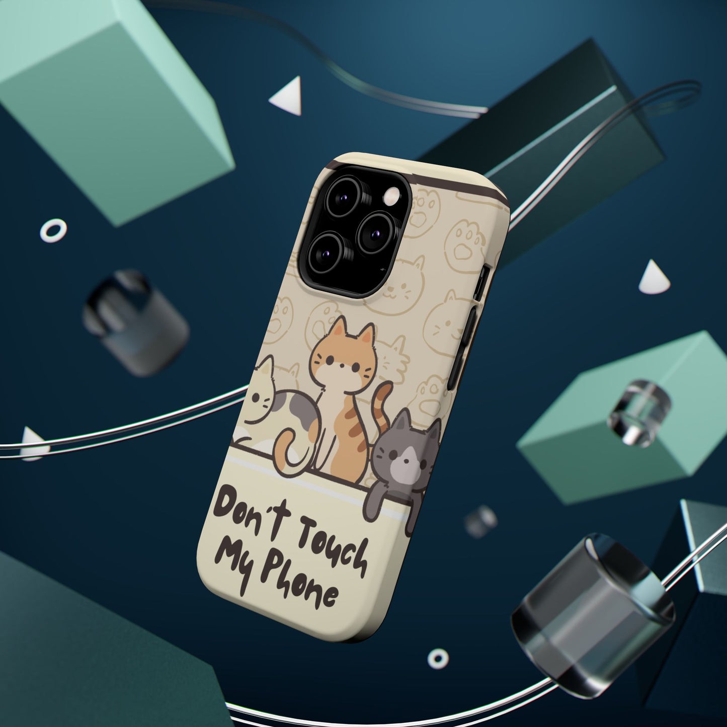 Cute Cat Tough MAGNETIC Phone Case - Don’t Touch My Phone!