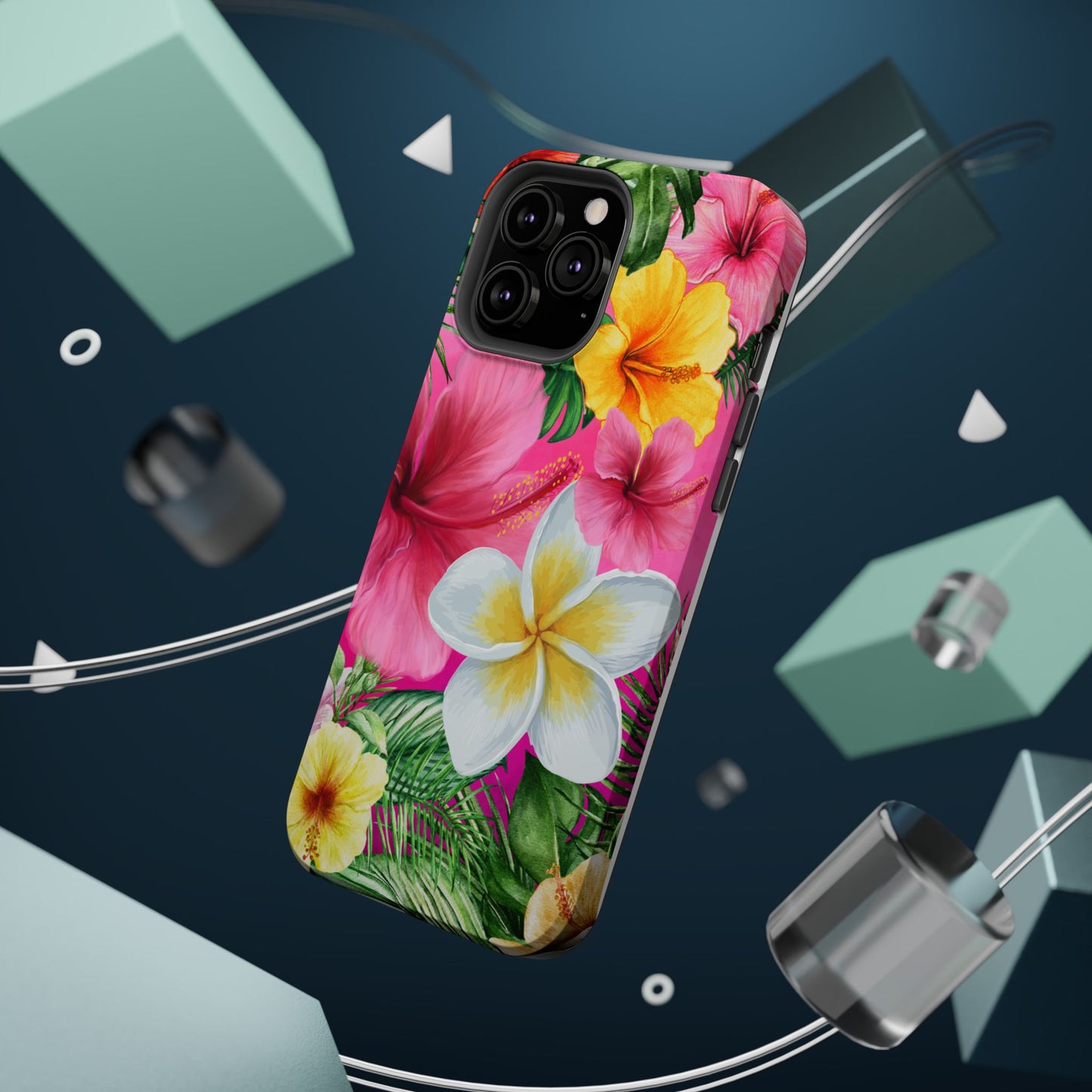 Tropical Floral MAGNETIC Phone Case - Tough, Durable, Chic Protection, Summer Vibes, Gift for Her