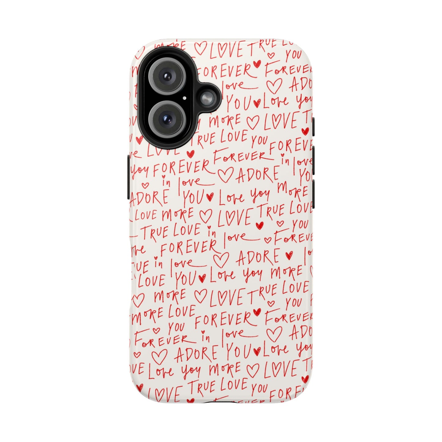 Love Hearts Tough Case for iPhone, Cute Heart Design, Adore You Case, True Love Protection