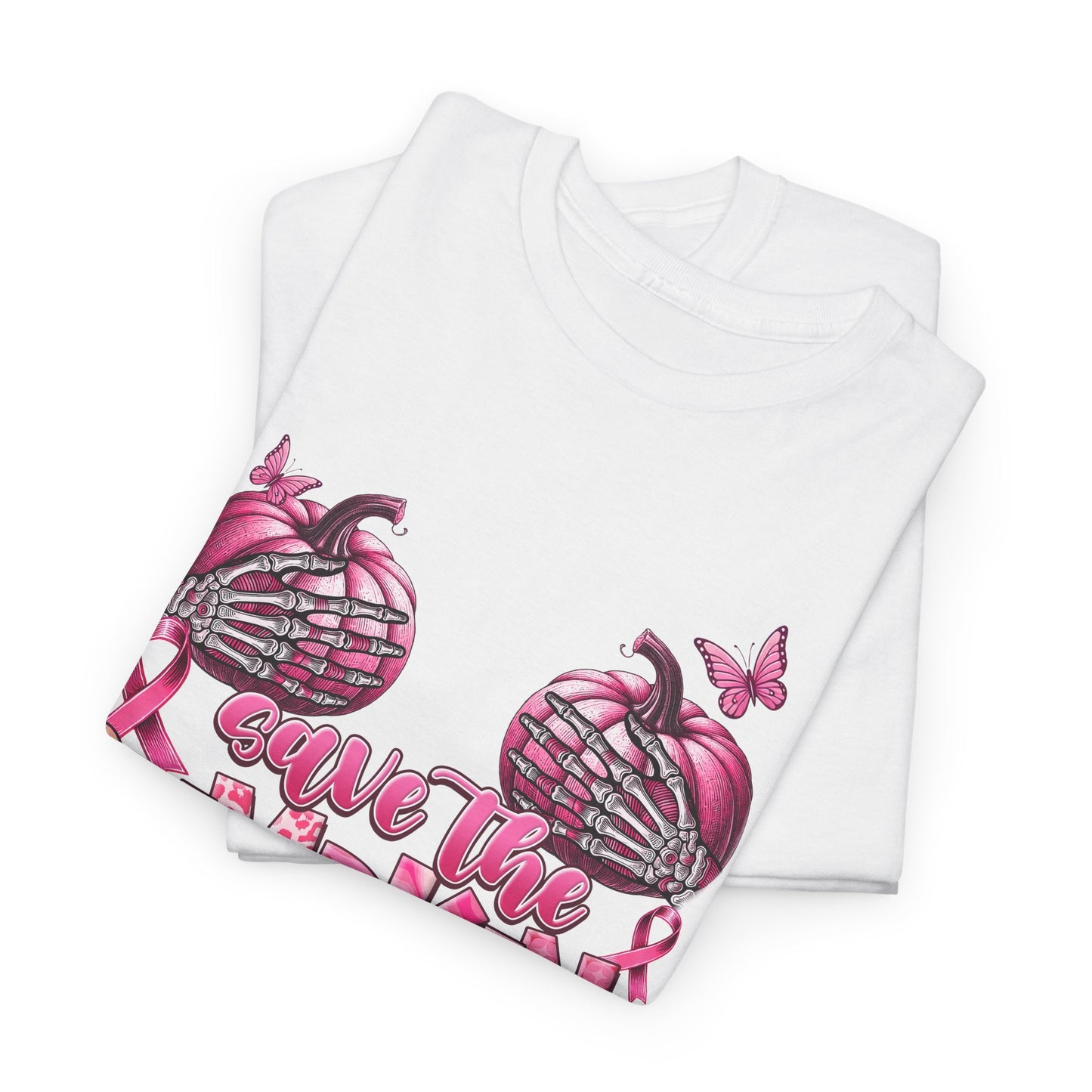Save the Pumpkins Unisex Tee | Fall Fashion & Breast Cancer Awareness