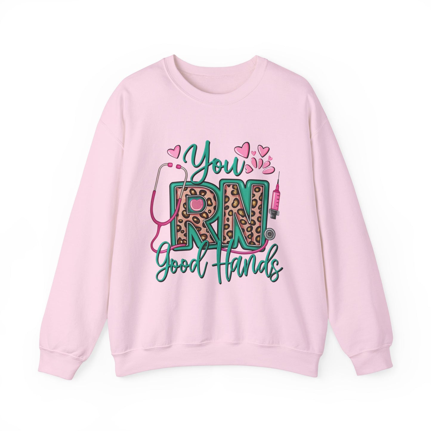 You RN Good Hands Sweatshirt - Cozy Unisex Crewneck for Nurses