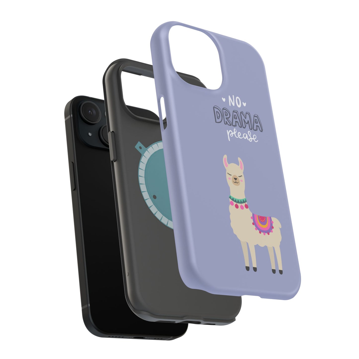 Cute Llama - No Drama MAGNETIC Tough Phone Case