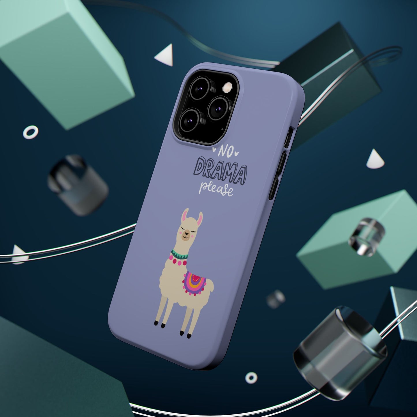 Cute Llama - No Drama MAGNETIC Tough Phone Case