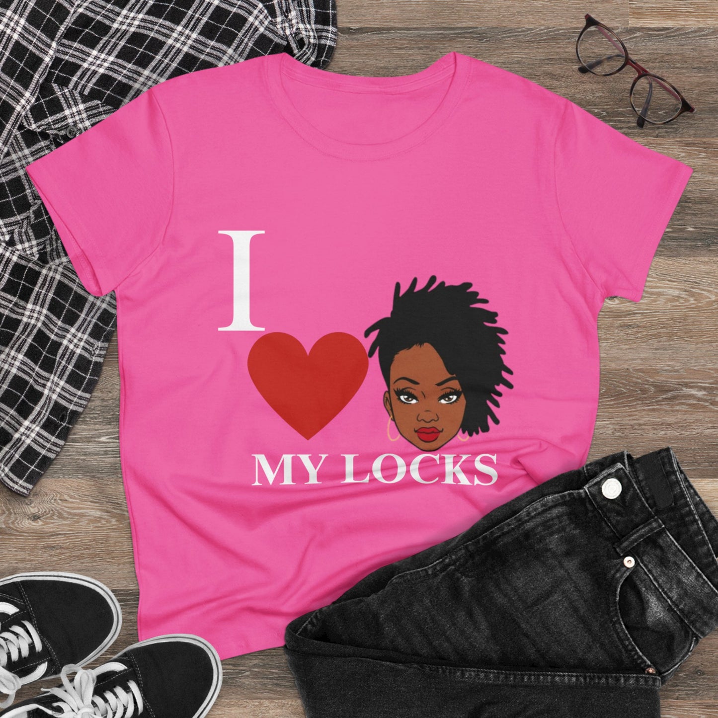 Women's Cotton Tee - Natural Hair Celebration Tee - Celebrate Natural Hair