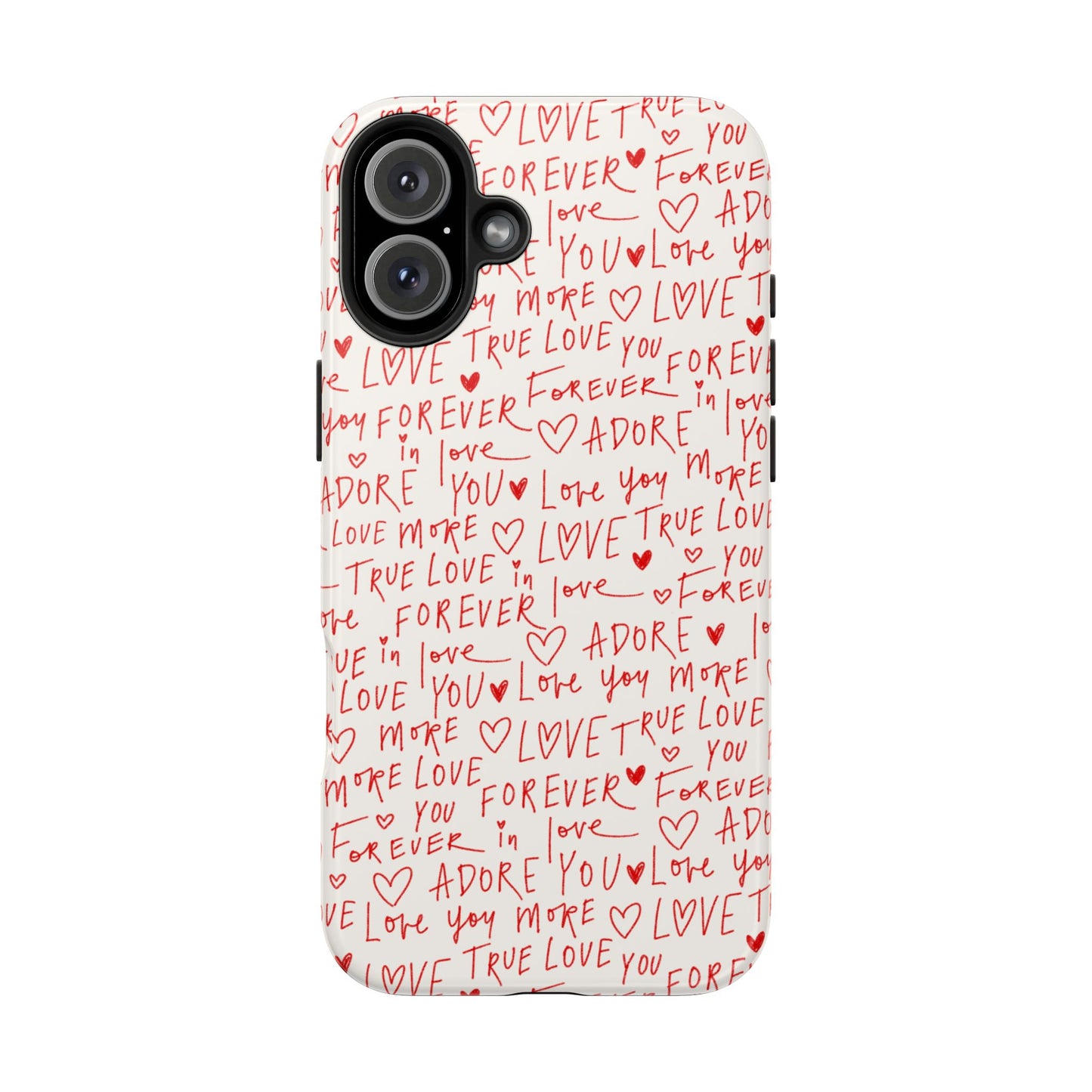 Love Hearts Tough Case for iPhone, Cute Heart Design, Adore You Case, True Love Protection