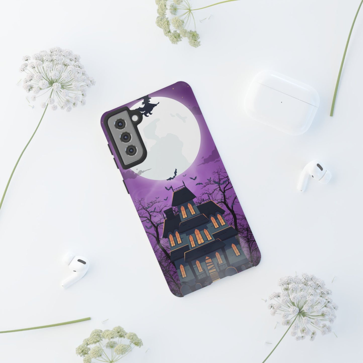 Halloween Haunted, Spooky House, Witchy Vibe Phone Case for Samsung