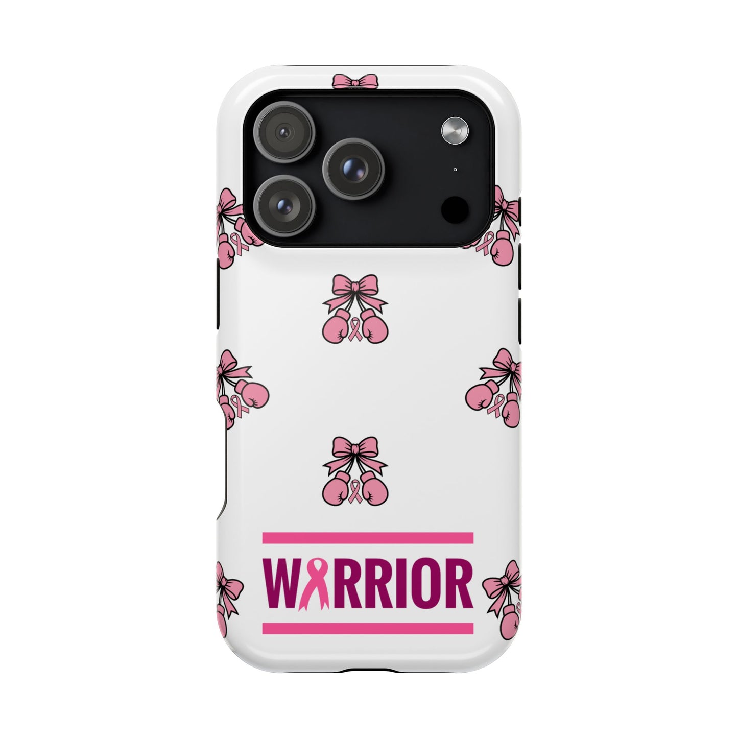 Warrior Bow Pink Magnetic Phone Case, Support Breast Cancer Awareness, Gift for Cancer Fighters for Iphone