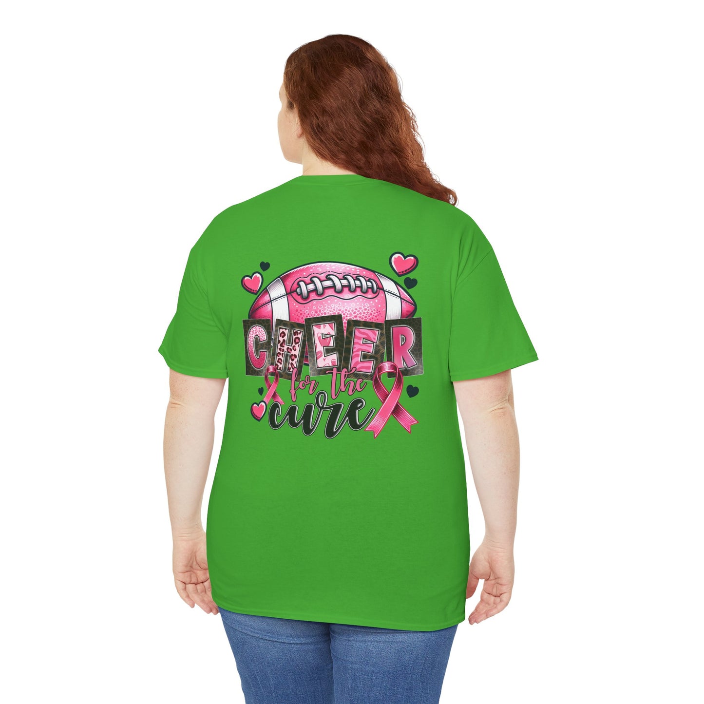 Breast Cancer Awareness Tee - "Cheer for the cure" Unisex Cotton Shirt