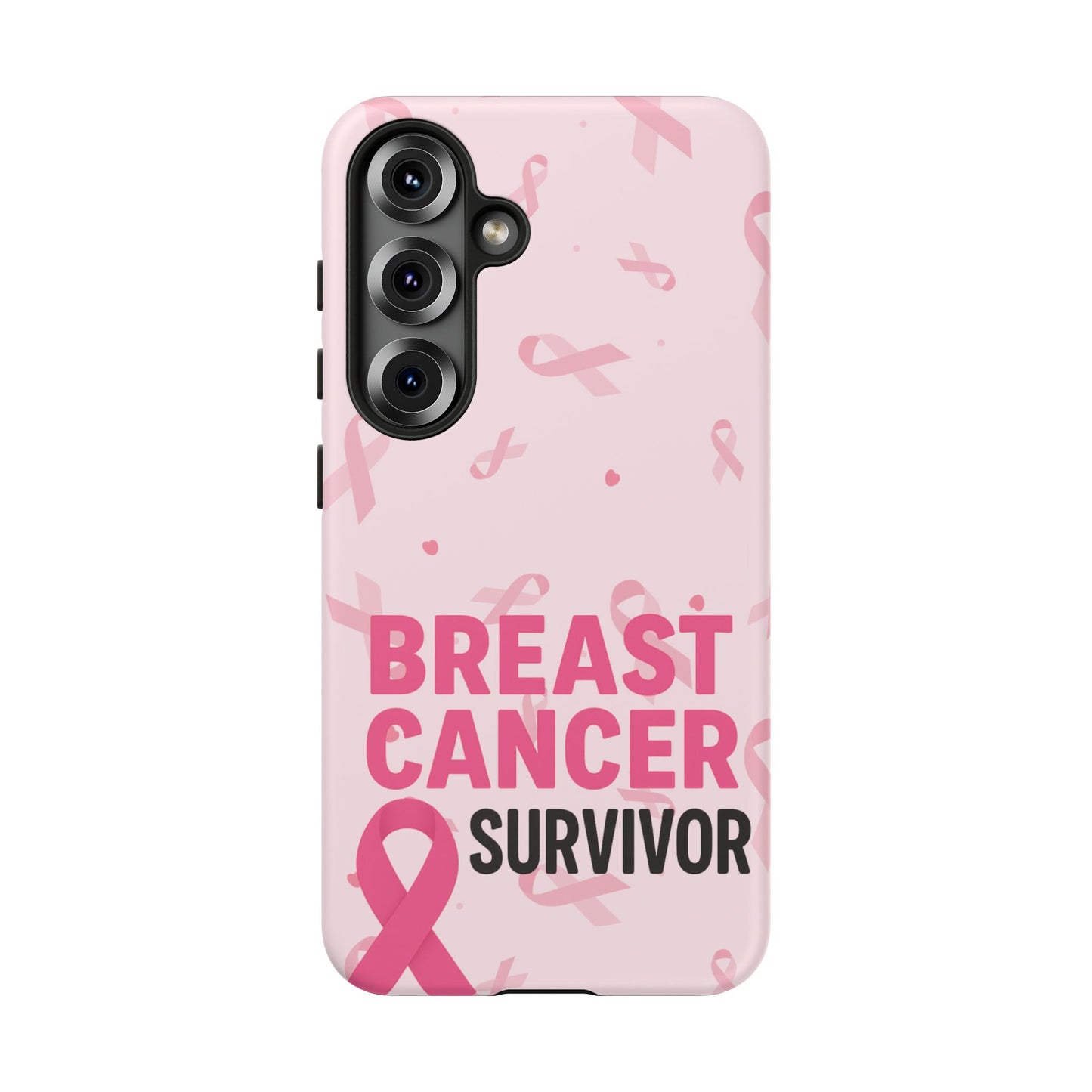 Breast Cancer Survivor Phone Case, Cancer Awareness, Pink Ribbon Design, Tough Cases for Samsung