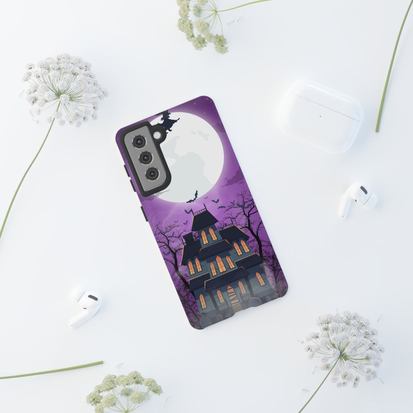 Halloween Haunted, Spooky House, Witchy Vibe Phone Case for Samsung