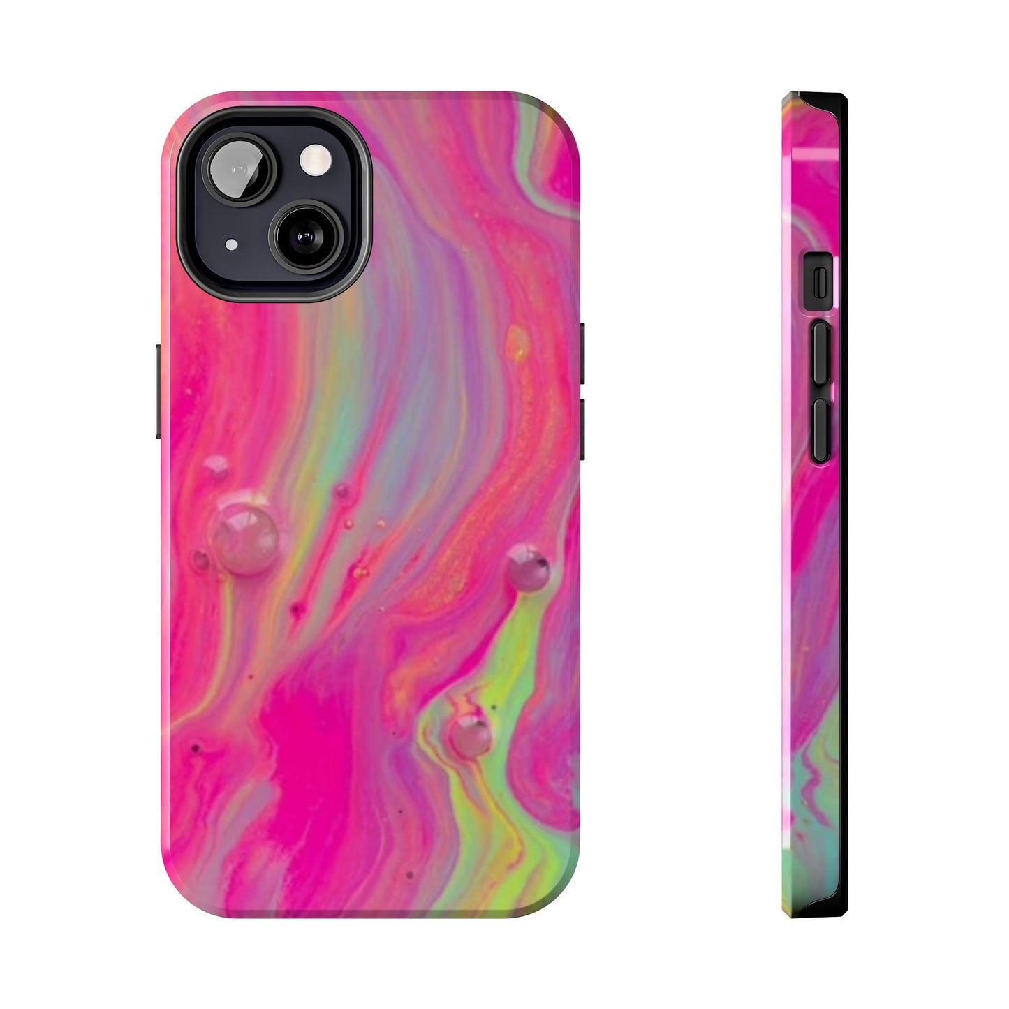 Colorful Swirl Futuristic Tough Phone Case, Stylish Durable Cover for Iphone