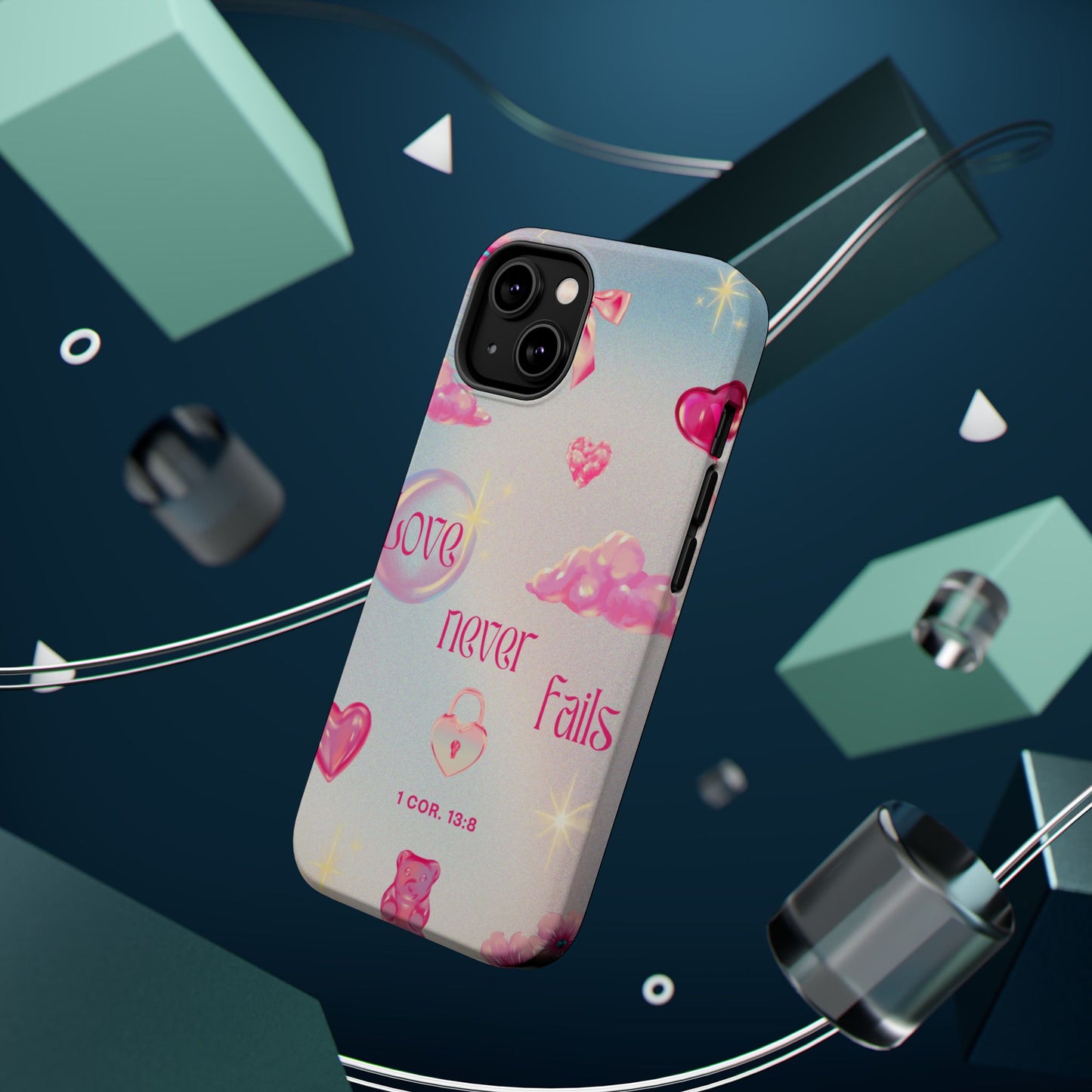 Love Never Fails Bible Verse Tough MAGNETIC Phone Case