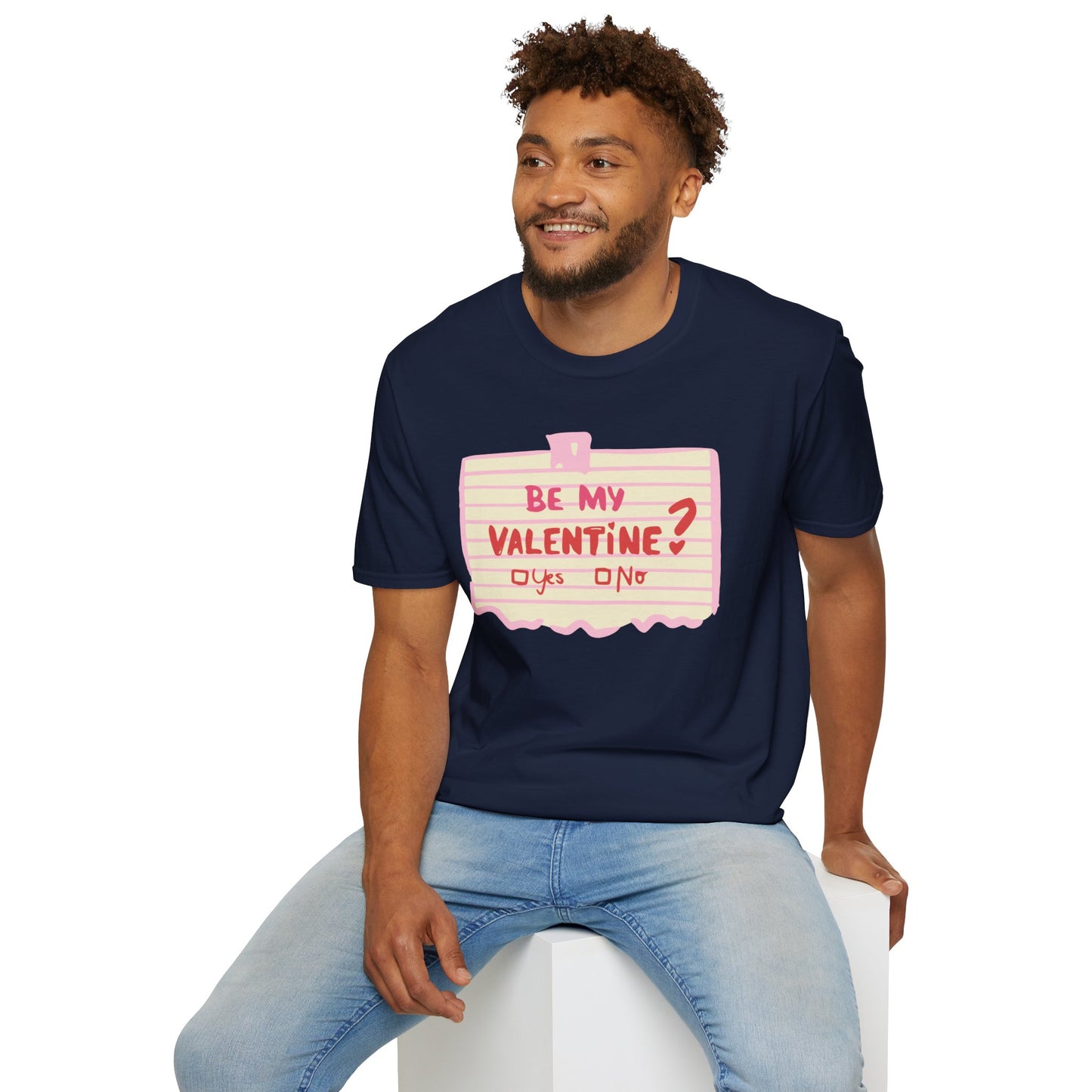 Couples Heart Graphic Unisex Softstyle T-Shirt - 'Yes or No' Design